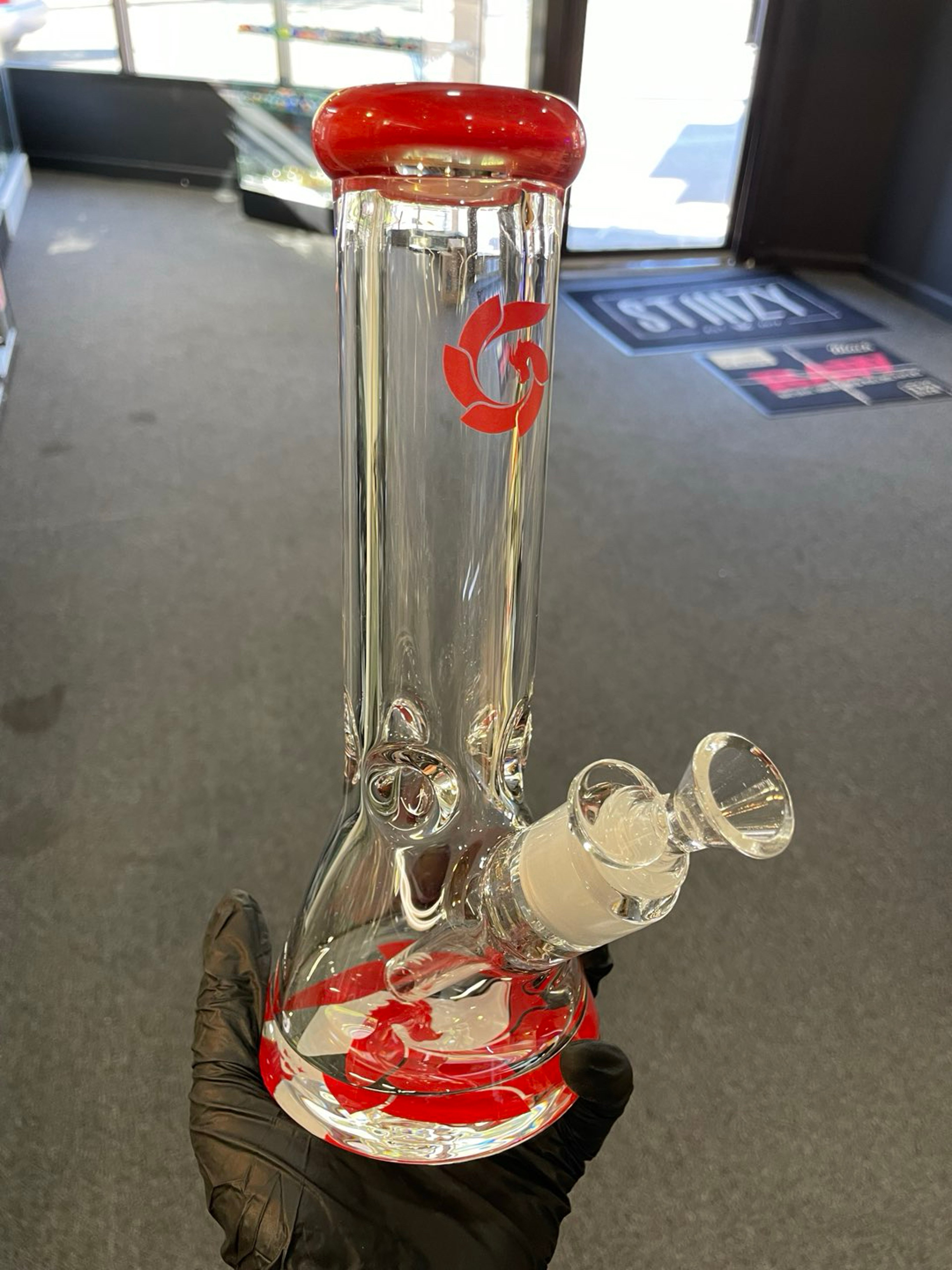 Preview pic of Glass House Waterpipe Red