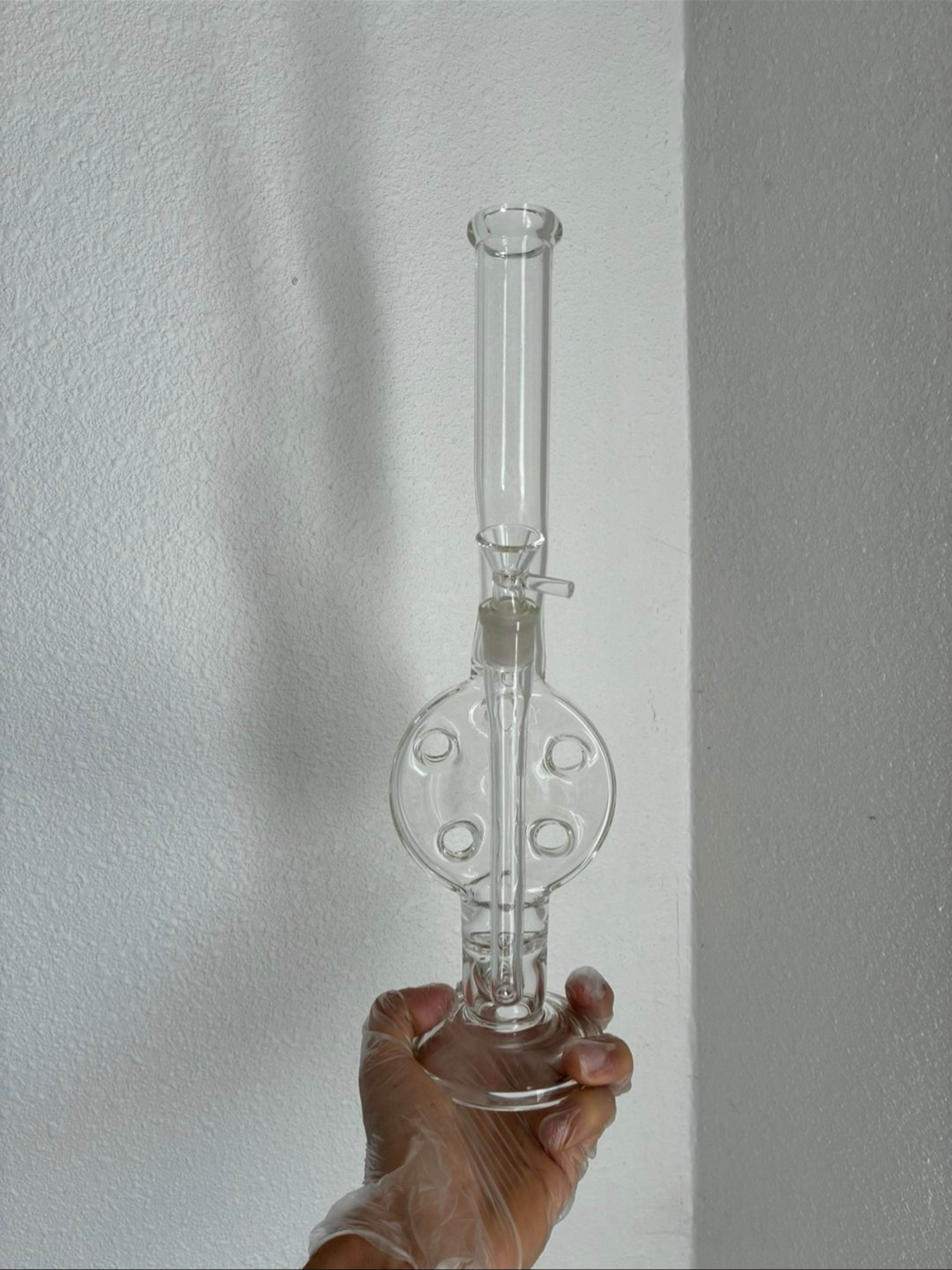 Preview pic of 13 inch tall Swiss 🧀 tube by vintage glass