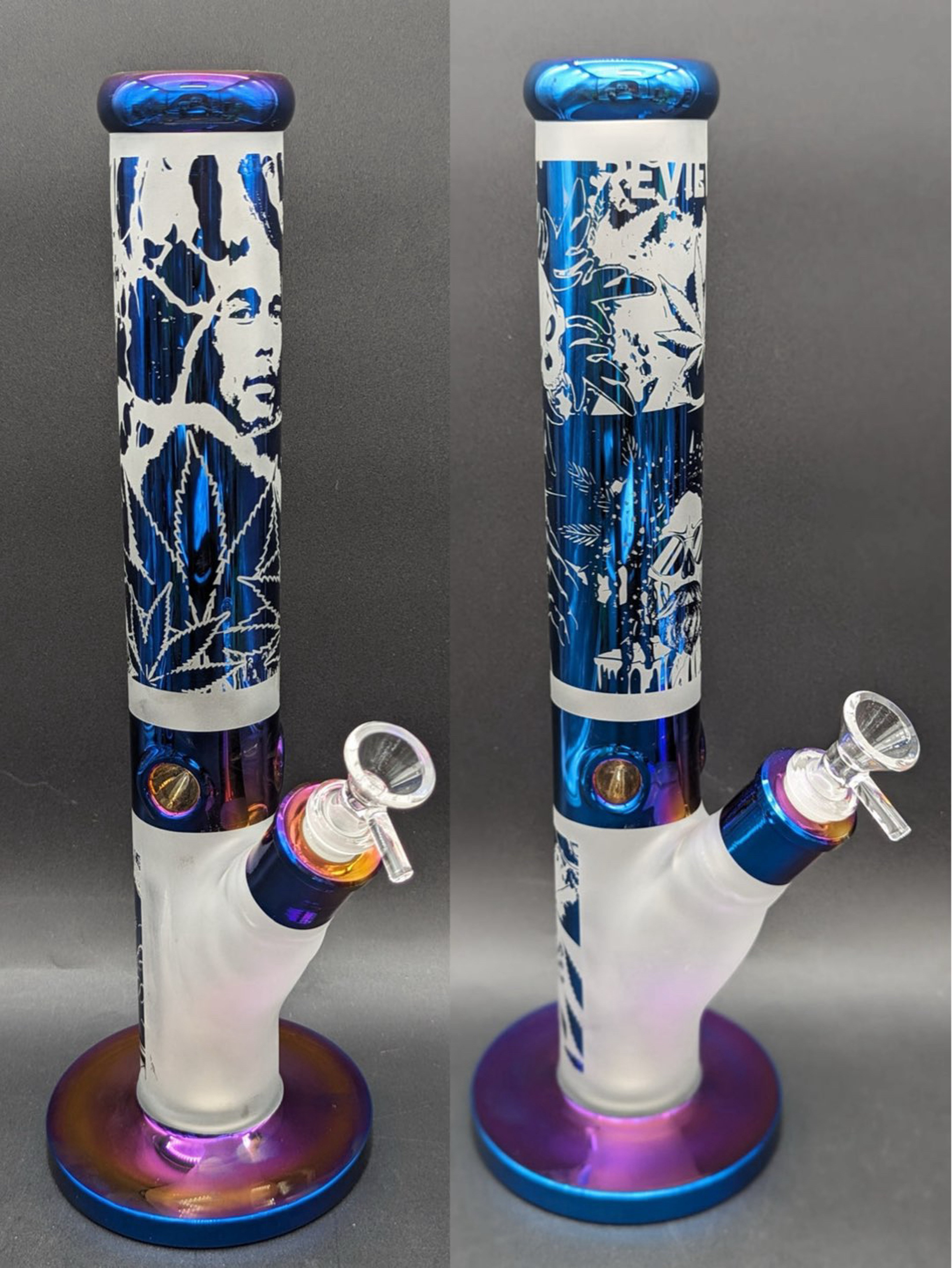 Preview pic of 14.5" SANDBLASTED HOLOFOIL STRAIGHT TUBE