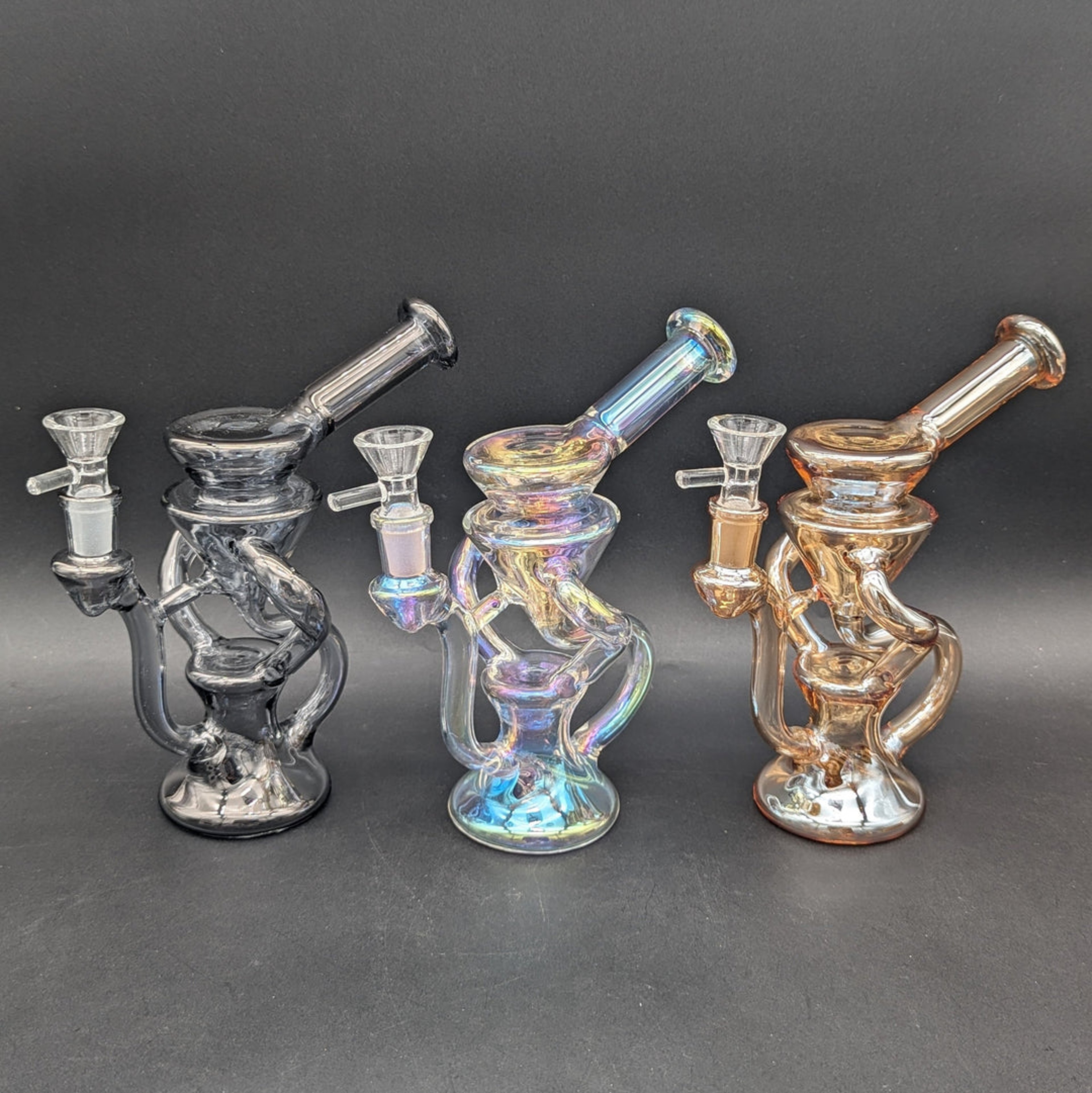 Preview pic of 7" IRIDESCENT DUAL UPTAKE RECYCLER