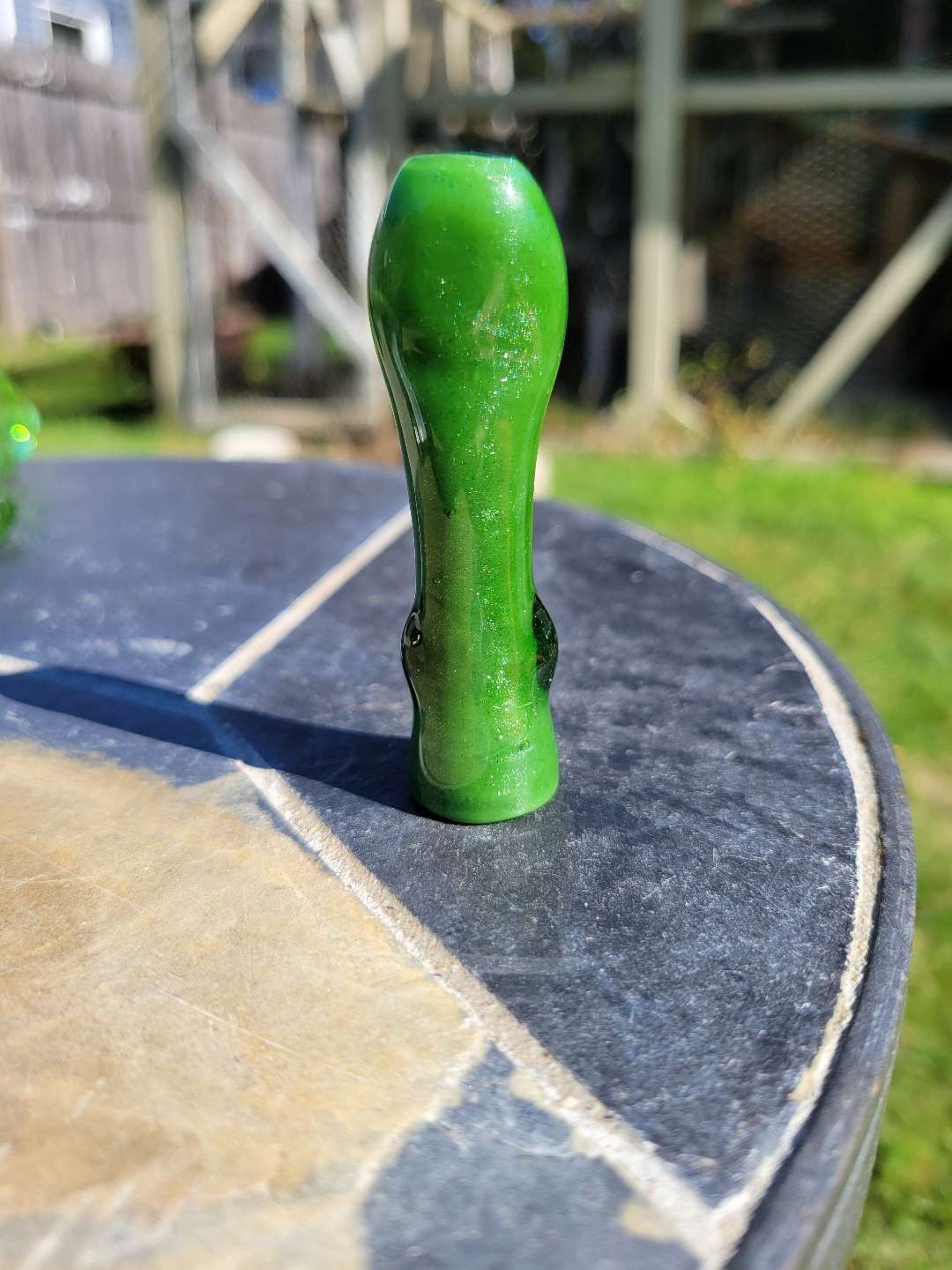 Preview pic of Green stardust over jade green chillum