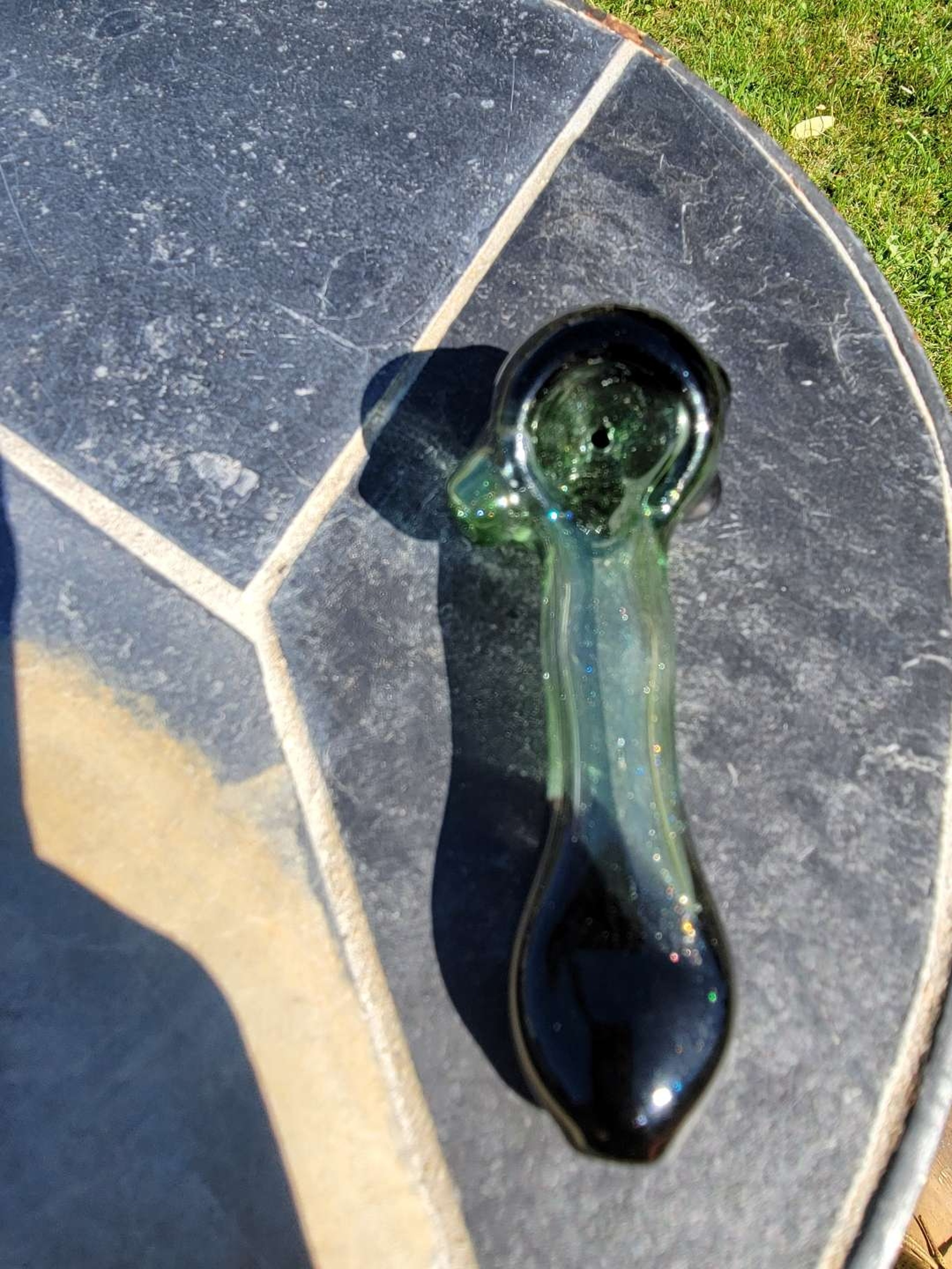 Preview pic of Green stardust and galaxy spoon