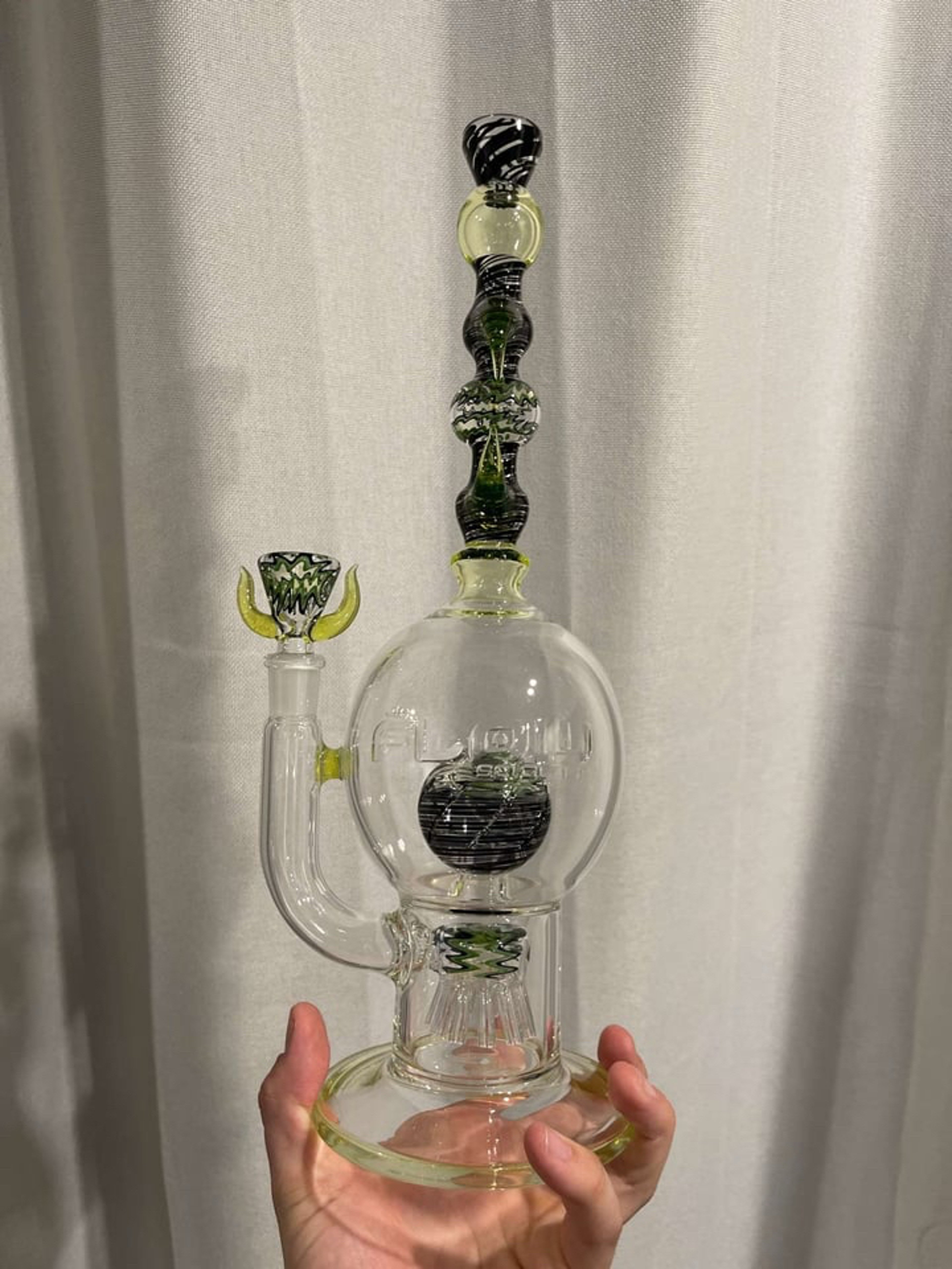 Preview pic of JM Flow Glass shower head to ball perc