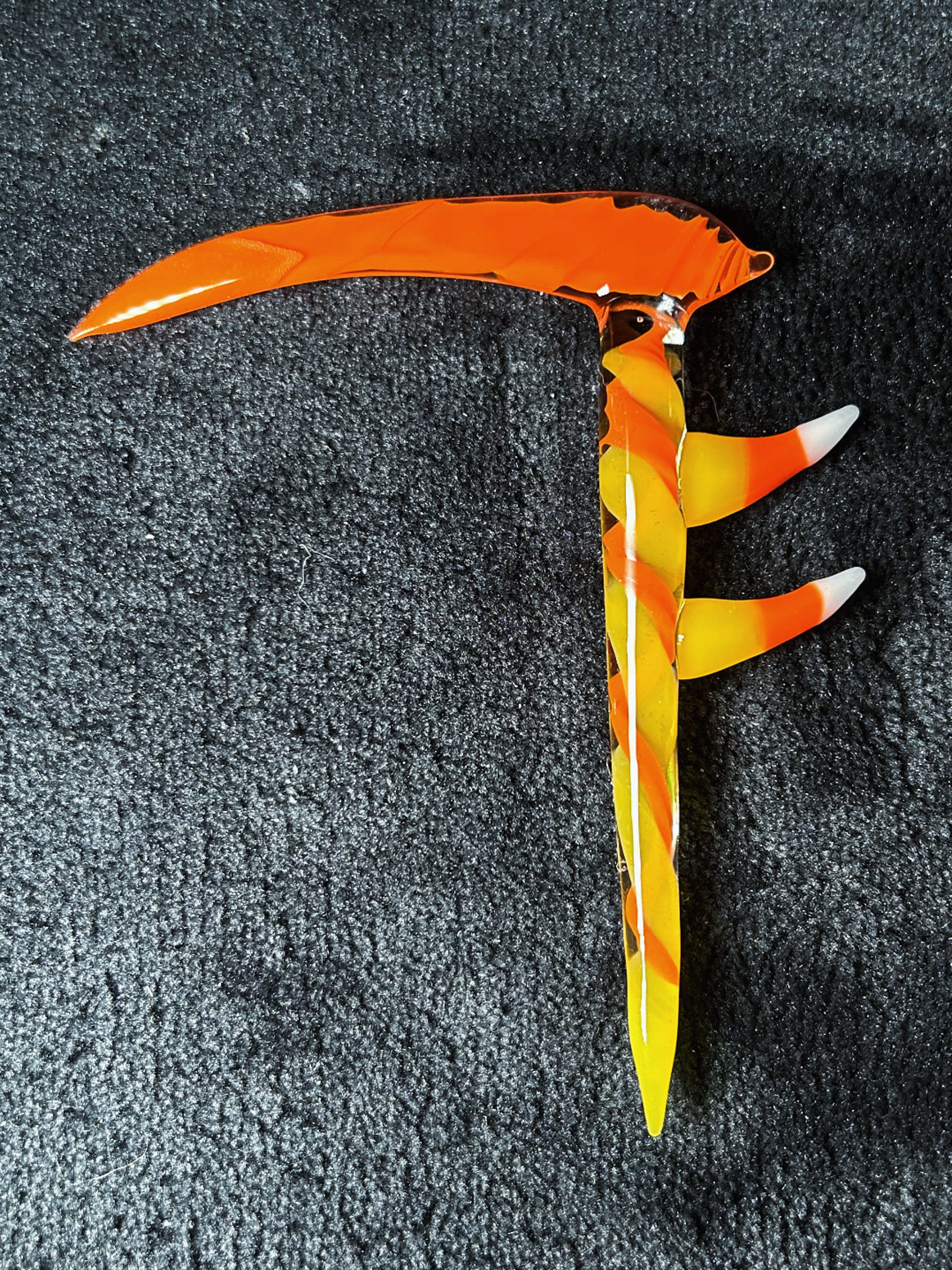 Preview pic of 1 of 1 MarvinsGlass Candy Corn Scythe 👻