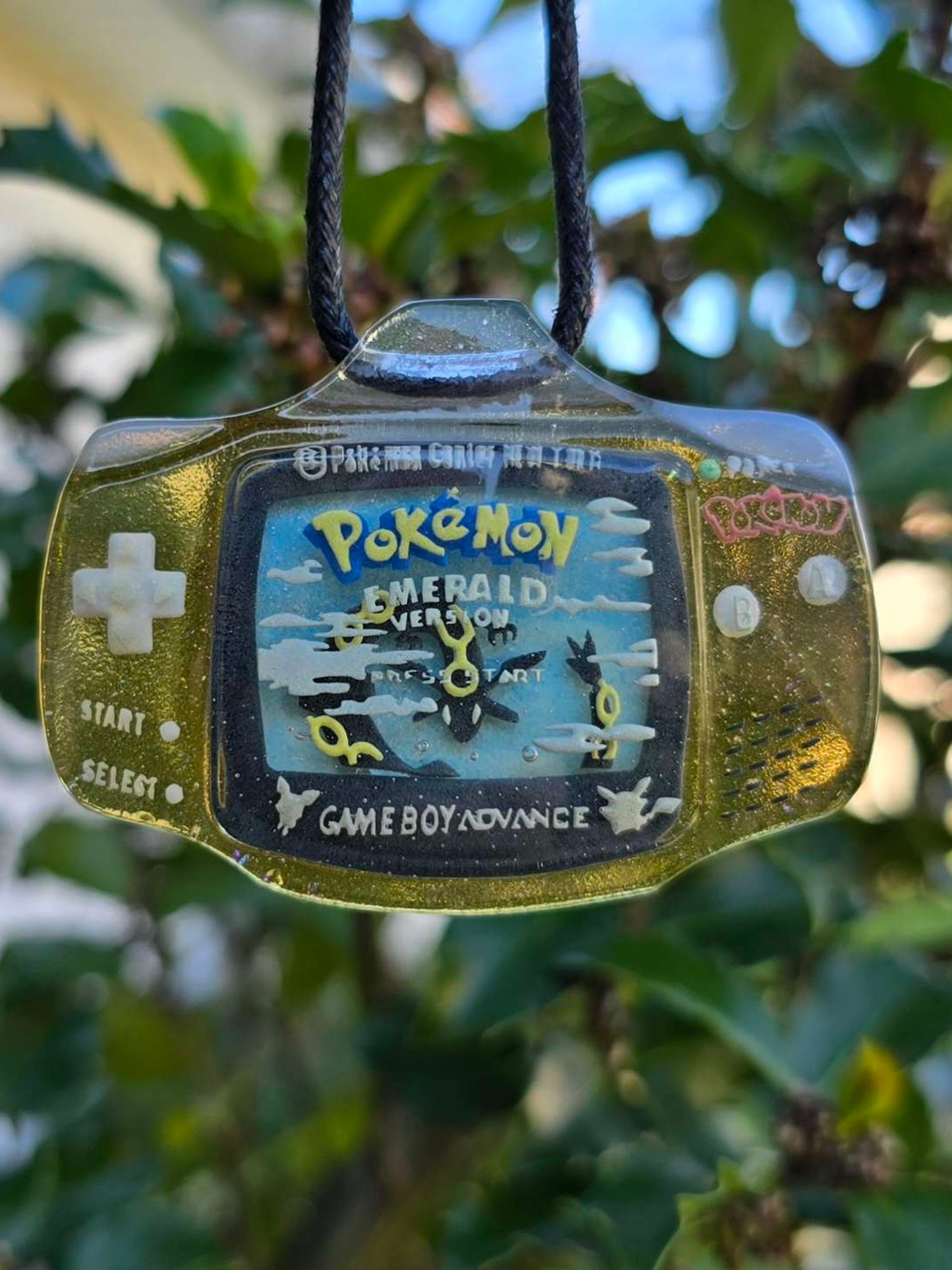 Preview pic of Pokemon Emerald Gameboy Advance Layered Glow Pendant