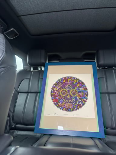 Preview pic of Takao miyake parking lot collective print framed