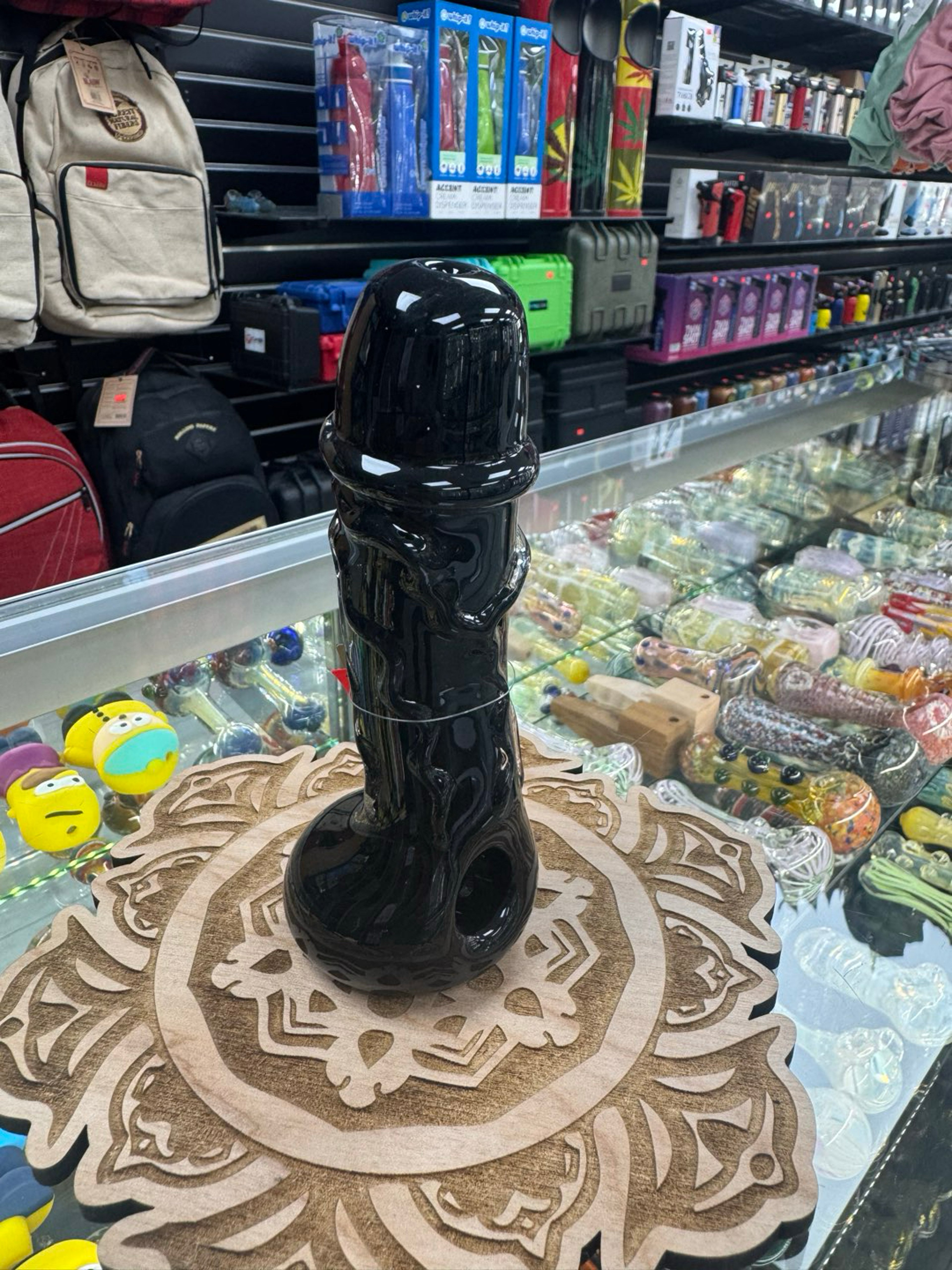 Empie glass work hand pipe black image 0