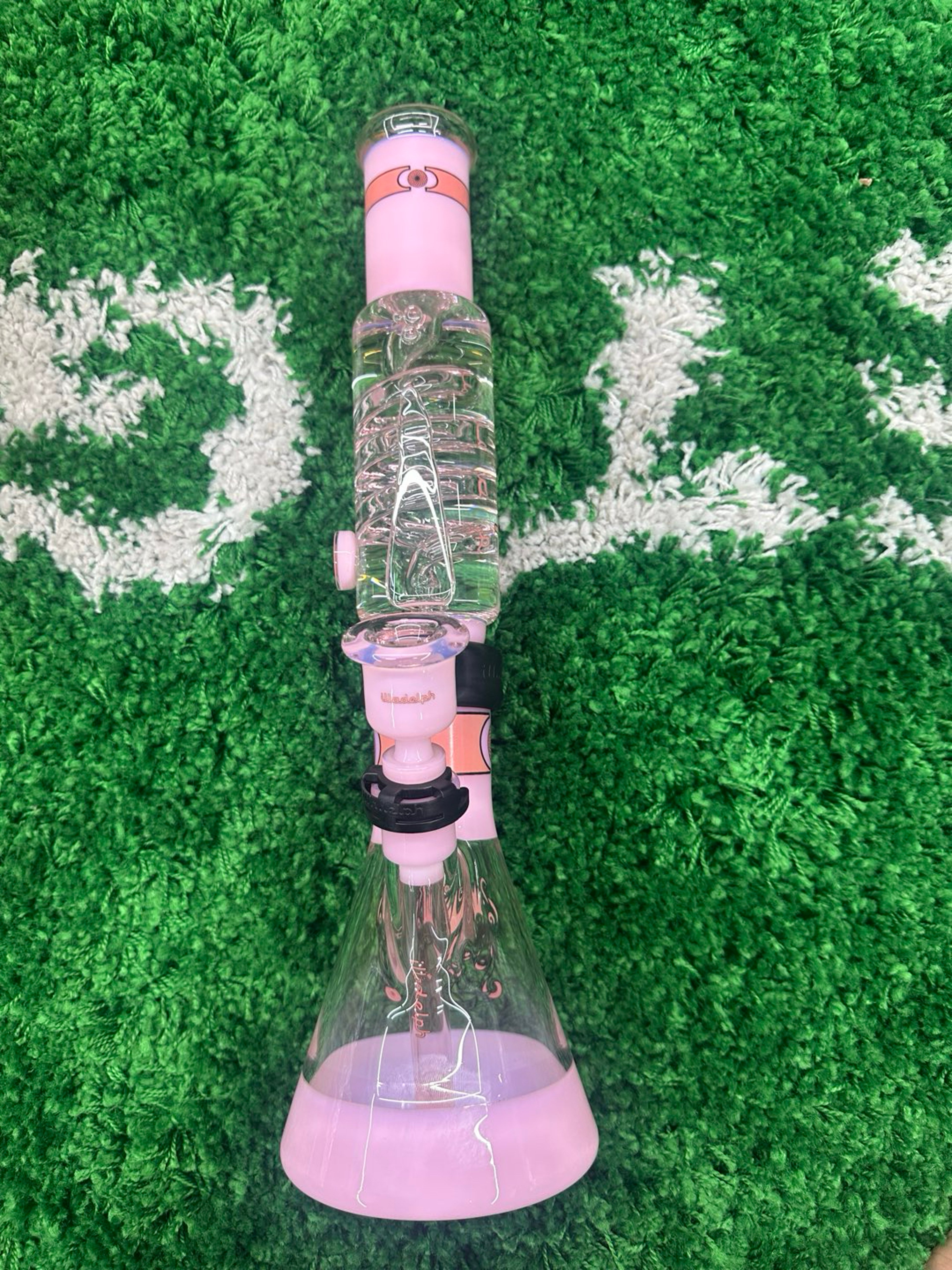 Preview pic of Illadelph - Translucent Pink Coil Gallery Beaker