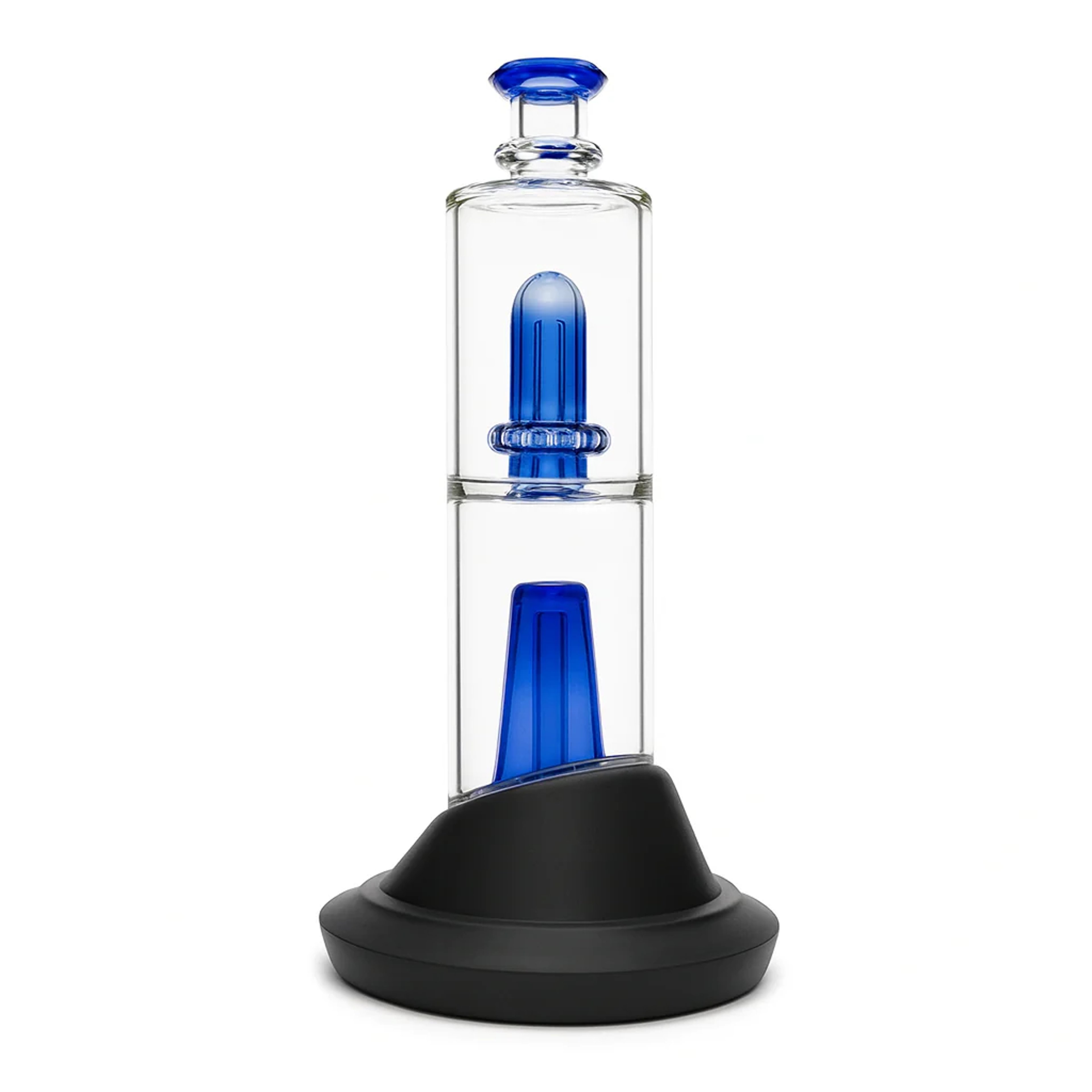 Preview pic of Blue Double Perc Wet Top Attachment for Puffco Peak