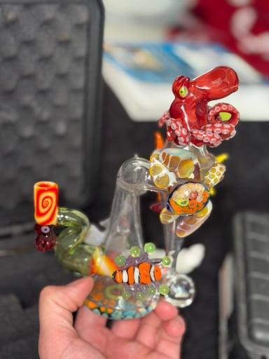 Preview pic of Johnny Landini Glassblowing Custom Recyler Rig 10mm