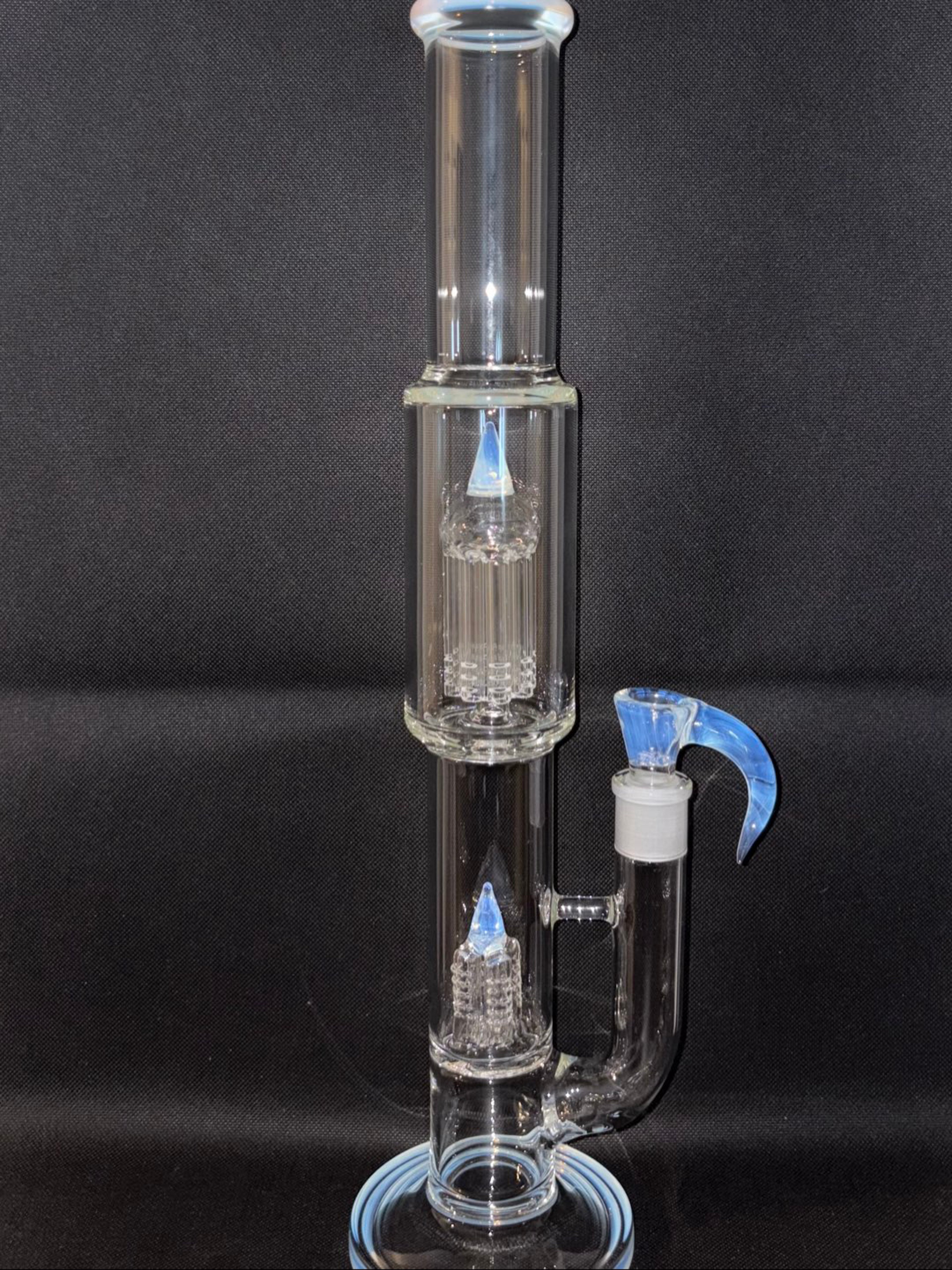 New Acented Inv 4 to 8 Arm Bong in Secret White comes with Matching 4 hole slide and 2 UFO bowls image 0