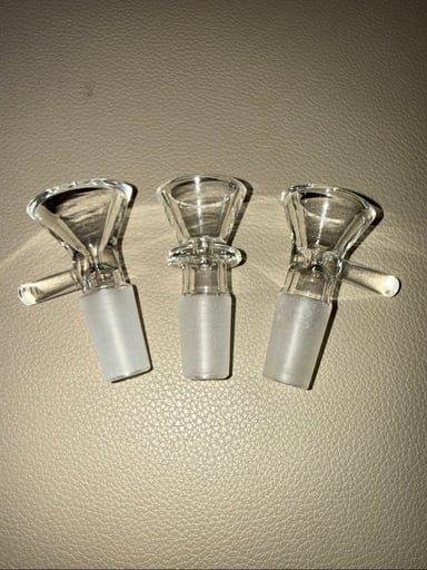 Preview pic of 3x 14mm Clear Single Hole Slides BUNDLE - Martini Stye