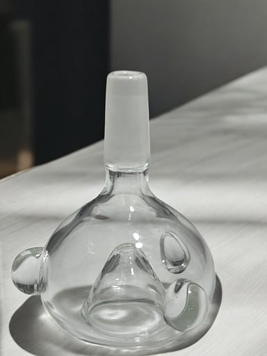 Preview pic of 10mm Clear Marbled Bowl Piece