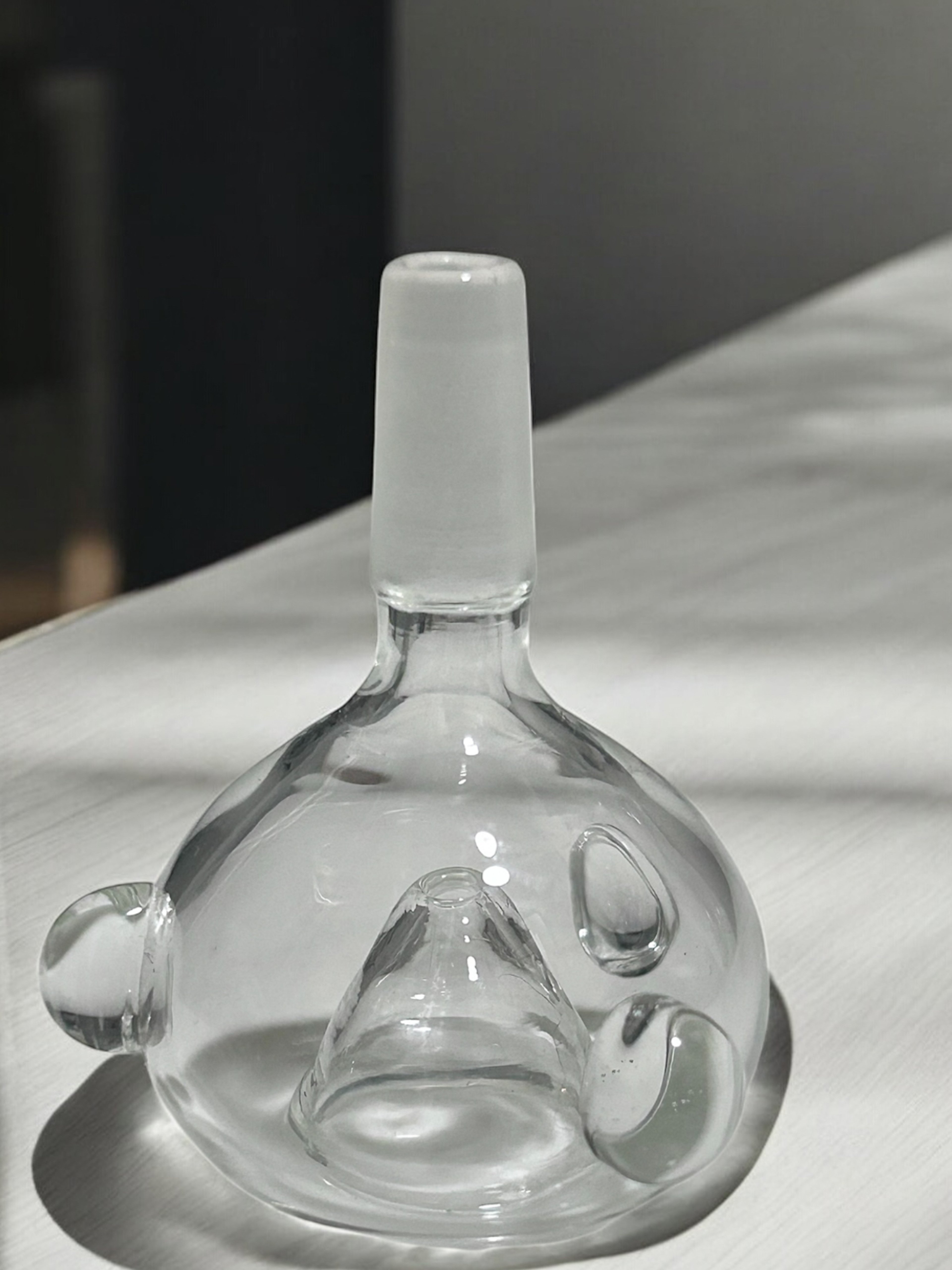 Preview pic of 10mm Clear Marbled Bowl Piece