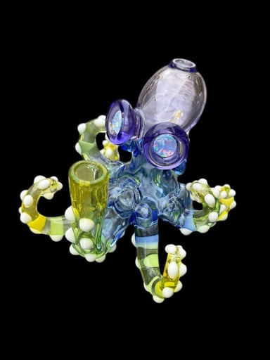 Preview pic of Faded Octopus Rig With Opal Eyes By Pacini Glass