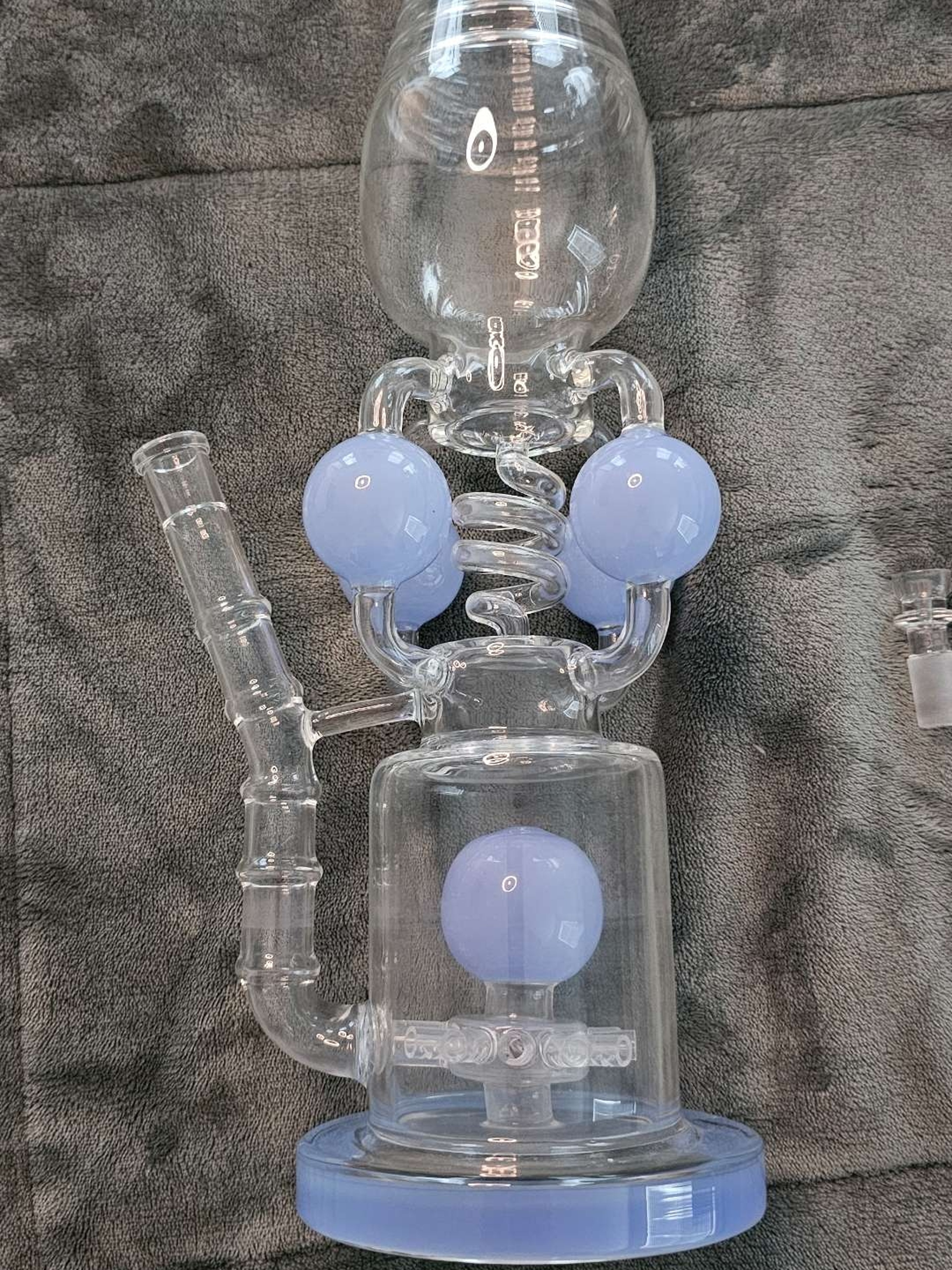 Preview pic of Glass Heavy Duty Large Hookah 16 Inch Heady Recycler Glass Bong Water Pipe 14mm w Grav Bowl Piece