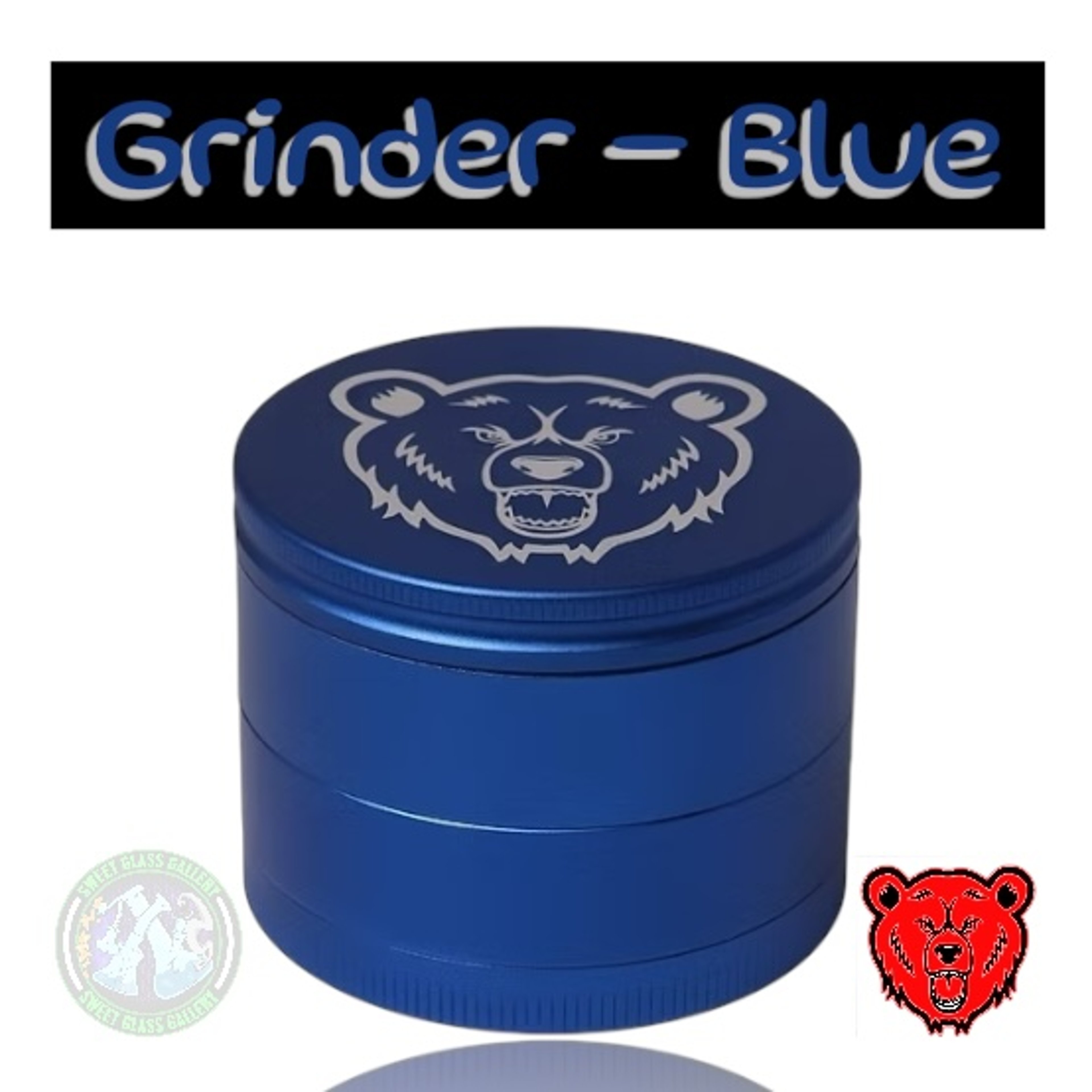 Bear Quartz - Aluminum 4pc Grinder 60mm - Blue image 0