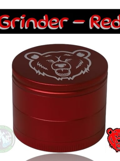 Preview pic of Bear Quartz - Aluminum 4pc Grinder 60mm - Red