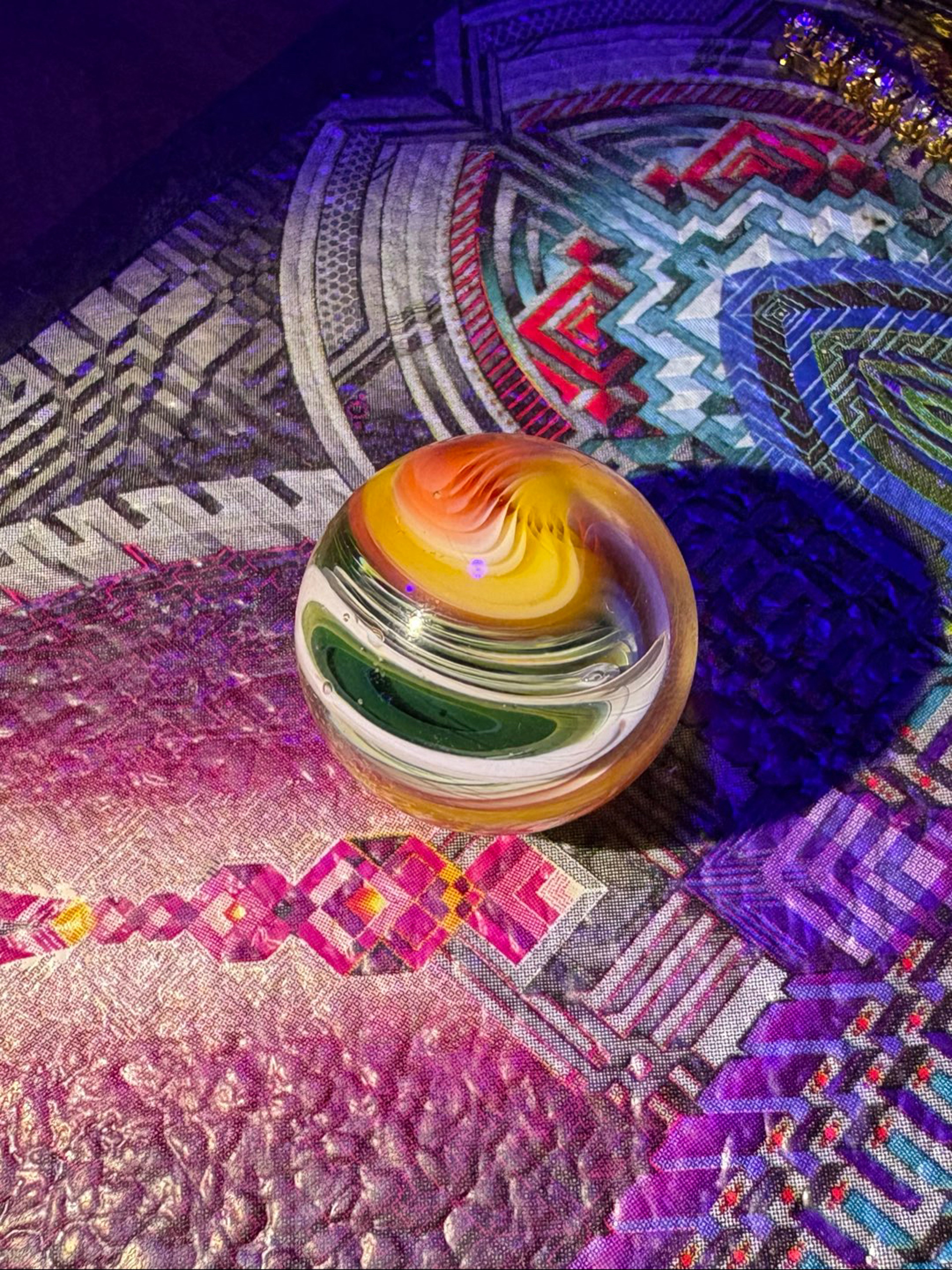 1.2in UV/FLOURESCENT Marble by: Andrew Anderson image 0