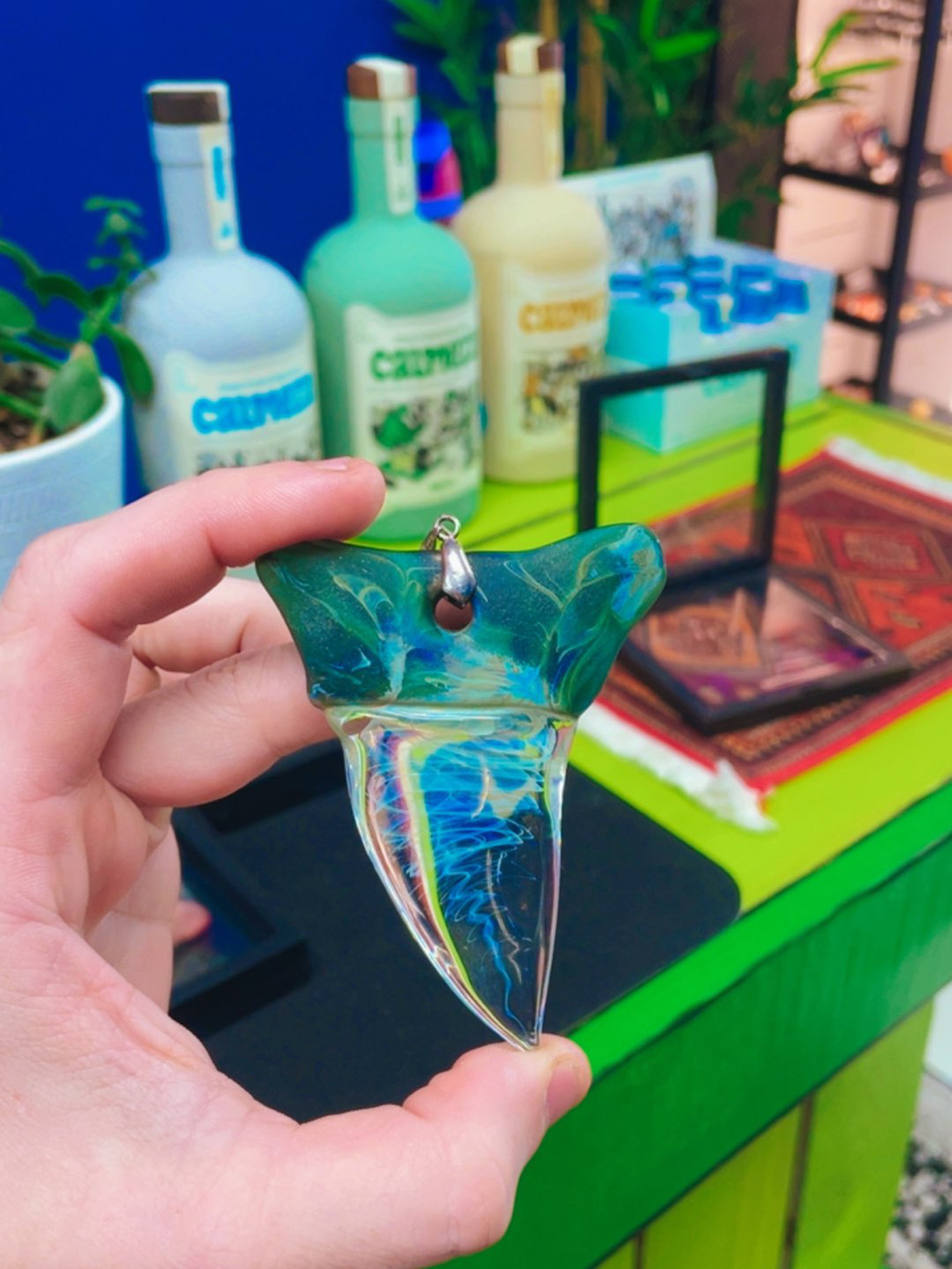 Preview pic of Fumed and coldworked Shark Tooth Pedent