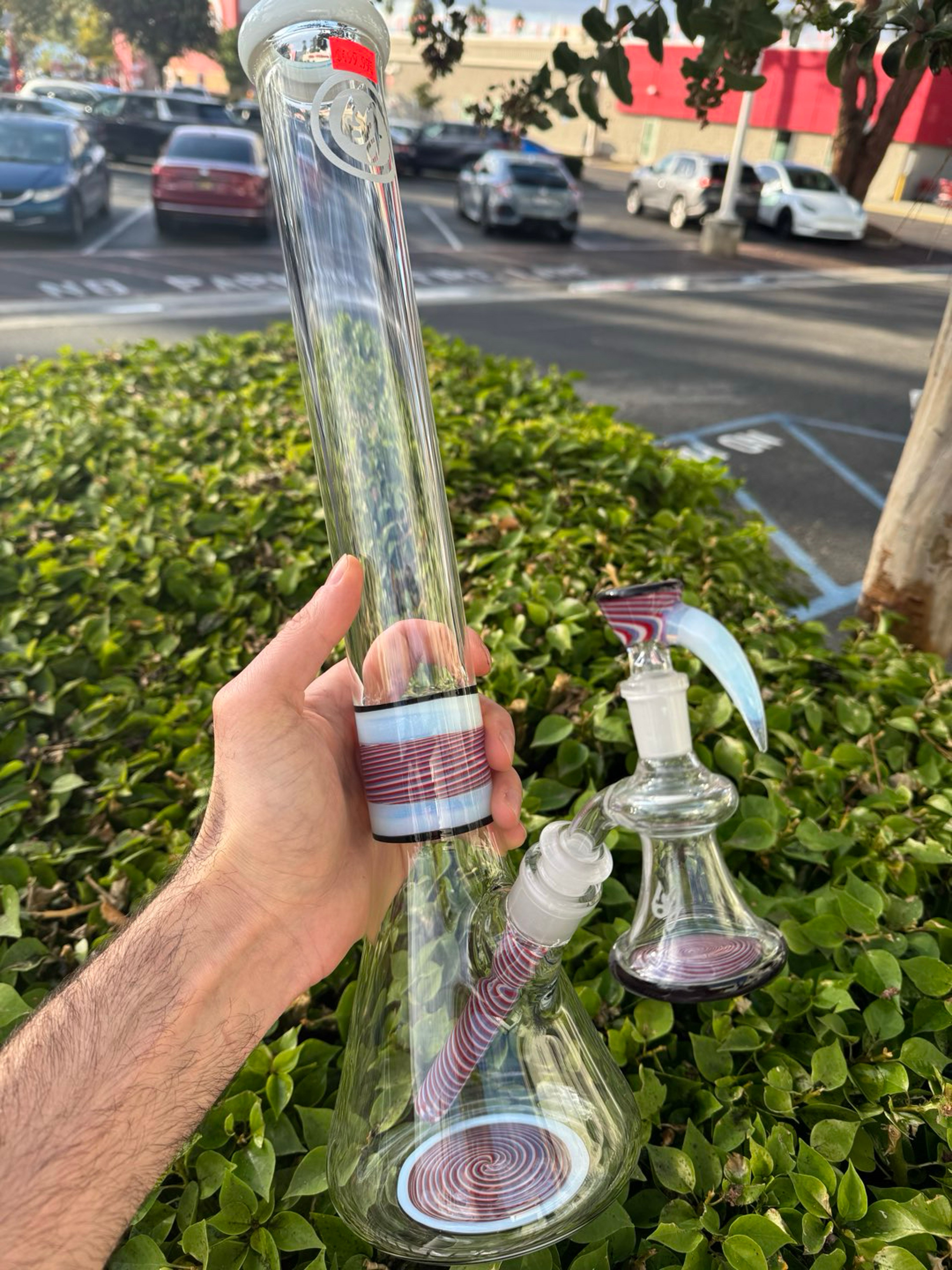 Preview pic of Oj flame beaker purple white