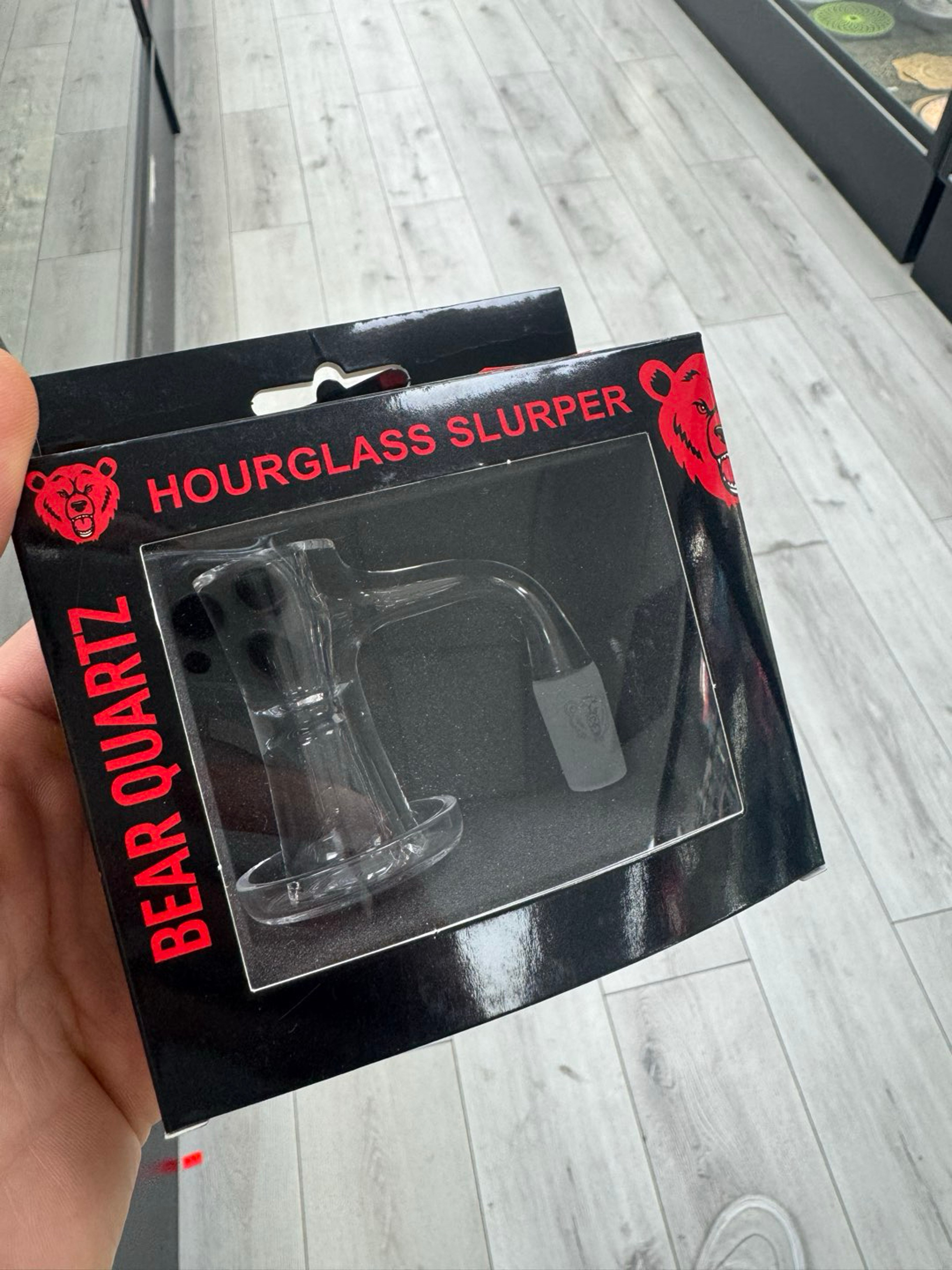 Bear quartz hourglass slurper 14mm 90 image 0