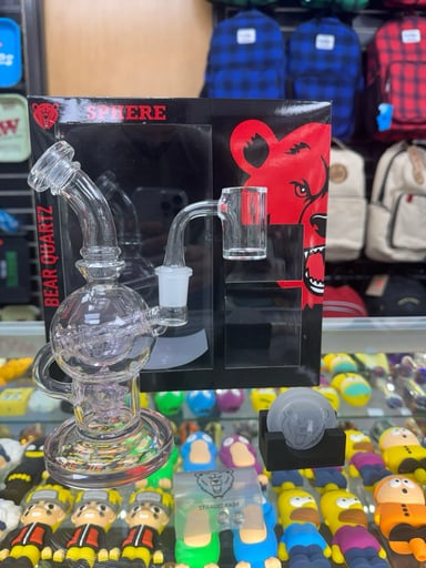 Preview pic of Bear quartz sphere recycler pink