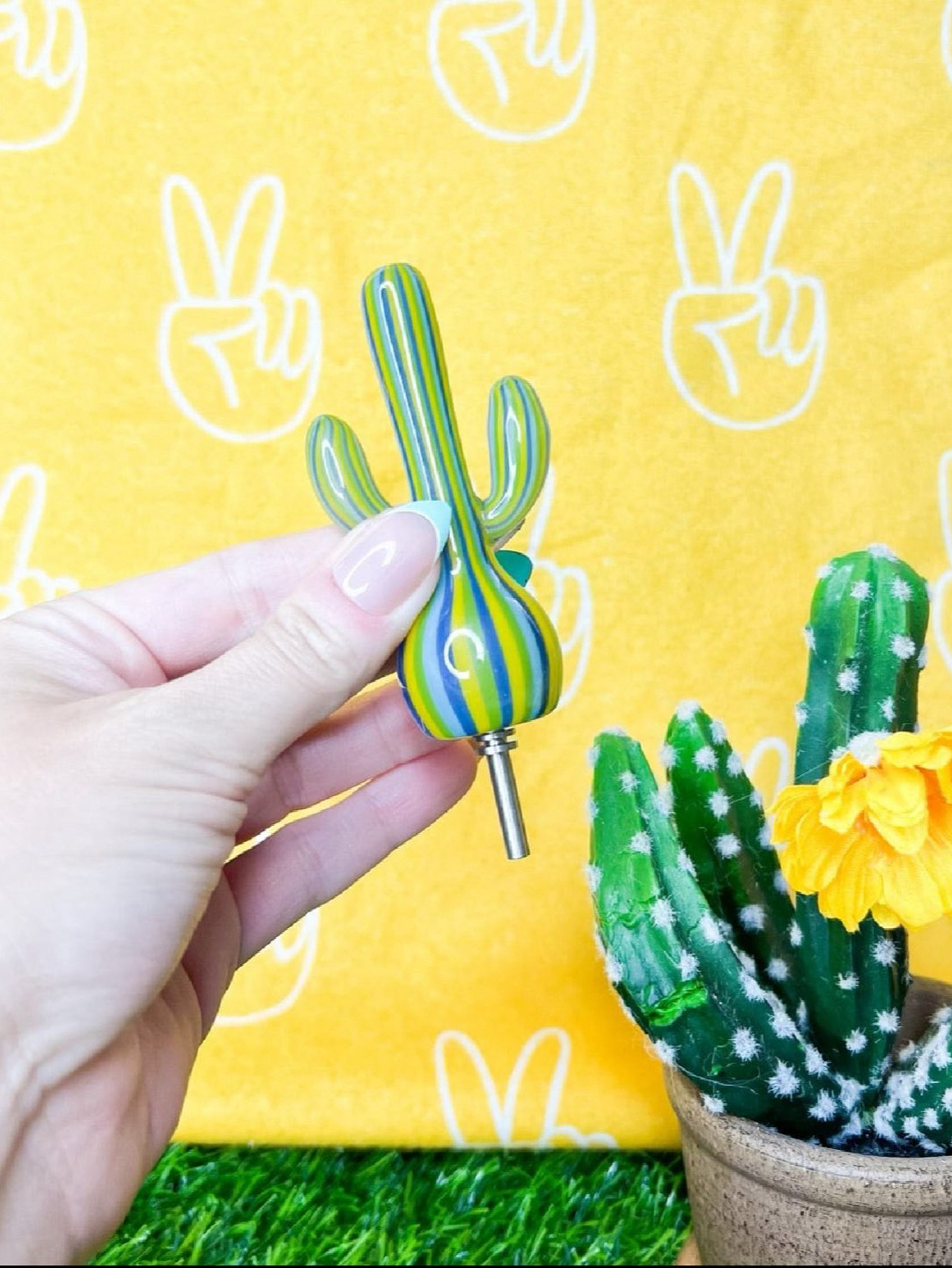 Preview pic of Swirl Cactus Nectar Collector Metal Tip