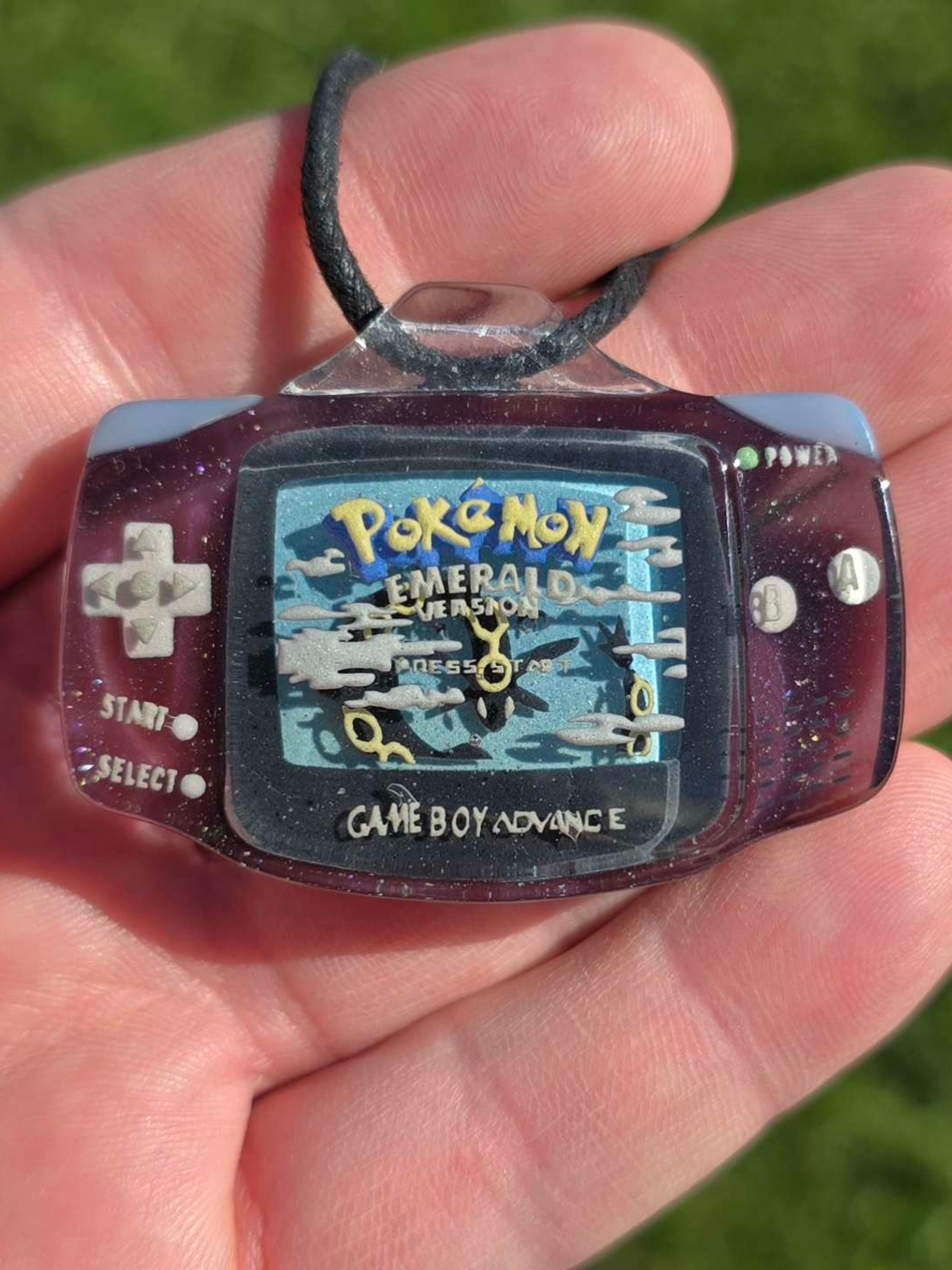 Preview pic of Pokemon Emerald Gameboy Advance Layered Glow Pendant