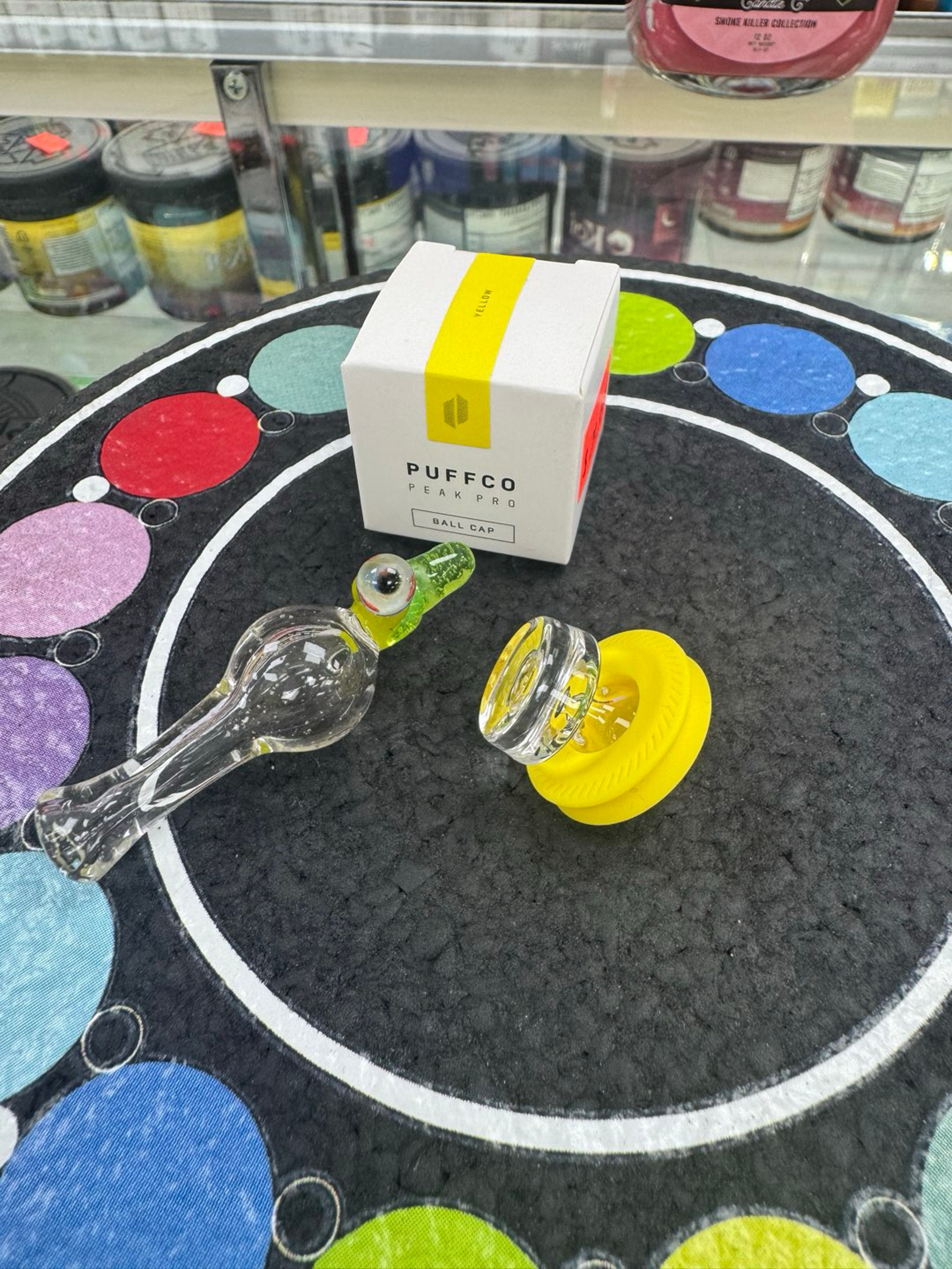 Preview pic of Peak pro yellow ball cap with glass replacement 2