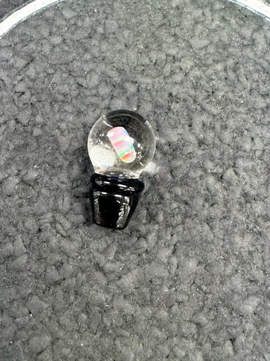Preview pic of Black plug with opal for puffco pro oculus cap