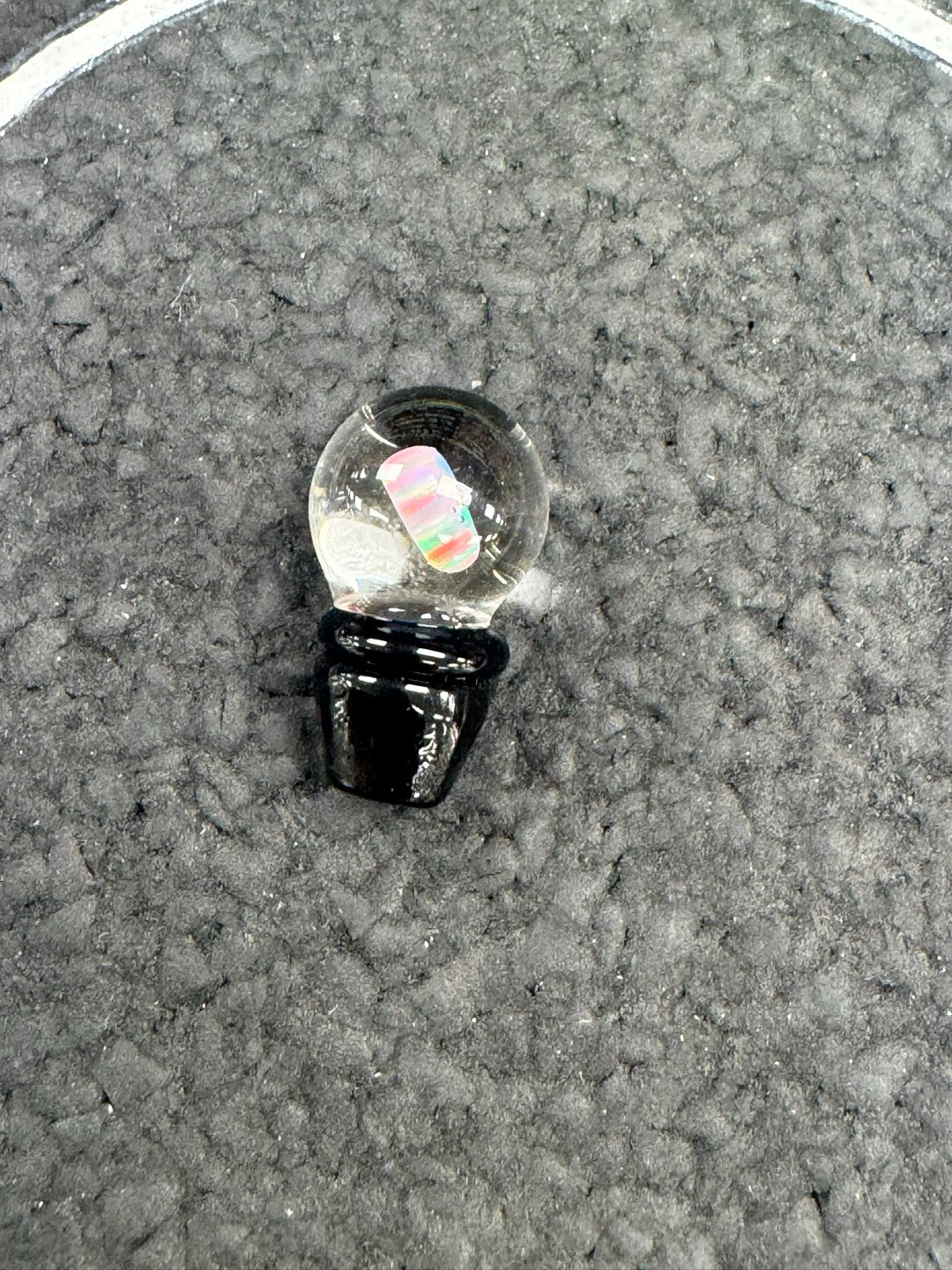 Black plug with opal for puffco pro oculus cap image 0