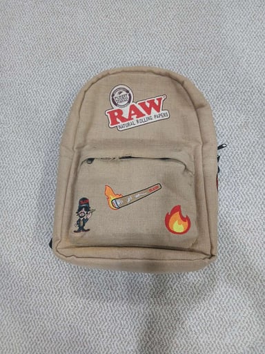 Preview pic of Raw smell-proof Full Patch Hemp Backpack