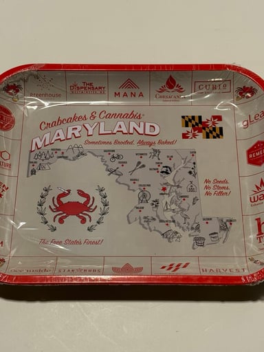 Preview pic of Crab Cakes & Cannab*s Maryland Themed Rolling Tray