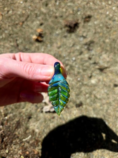 Preview pic of Mystery Aventurine Leaf Pendant