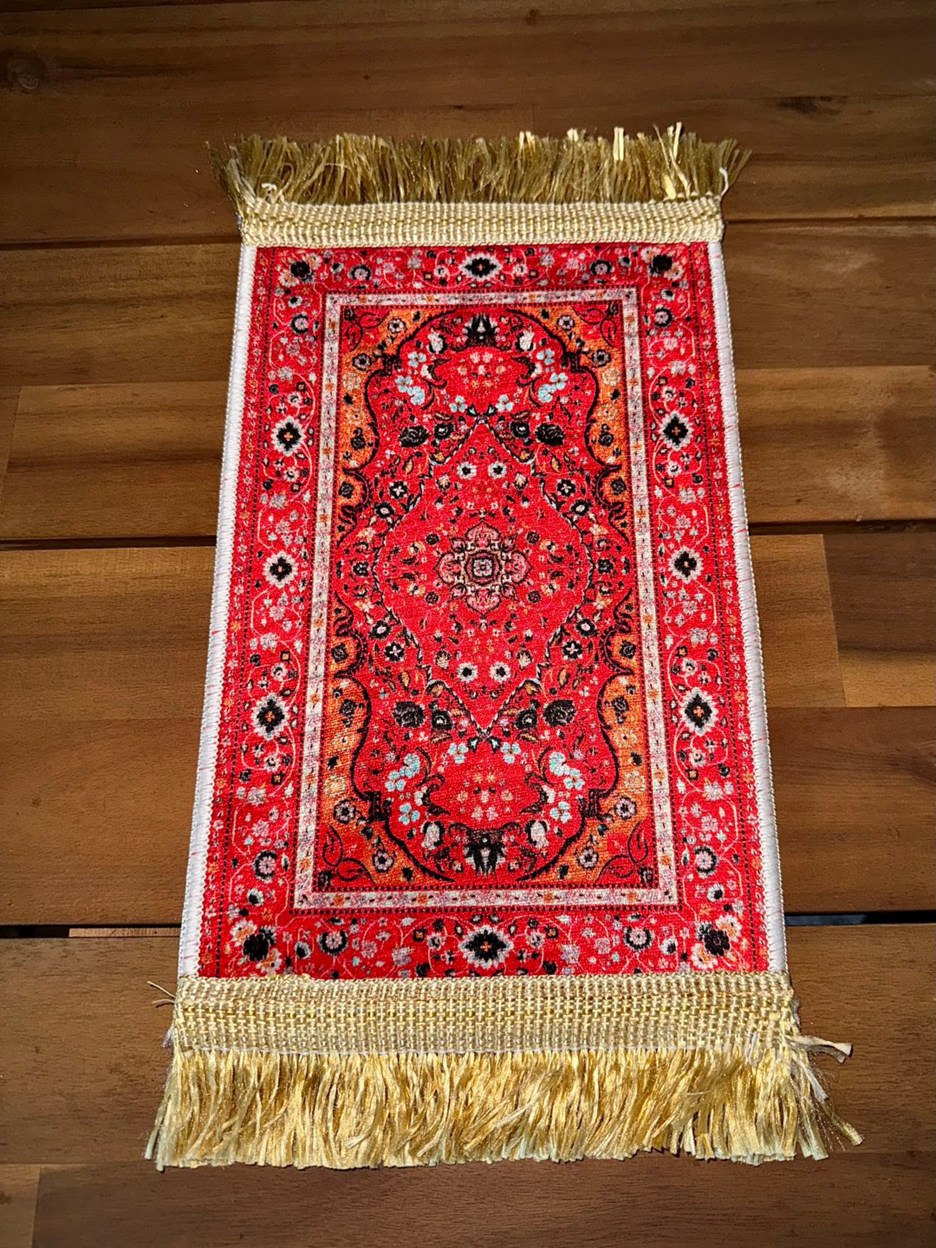 Preview pic of Heady Red & Gold Magic Carpet Mat