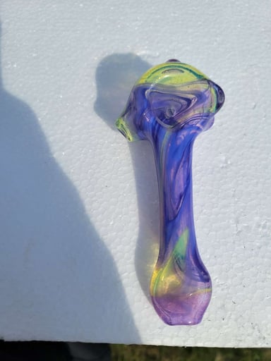 Preview pic of Marble spoon purple and green