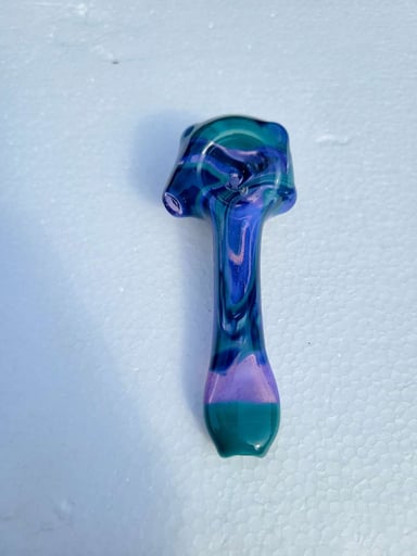 Preview pic of Marble spoon blue pink aqua