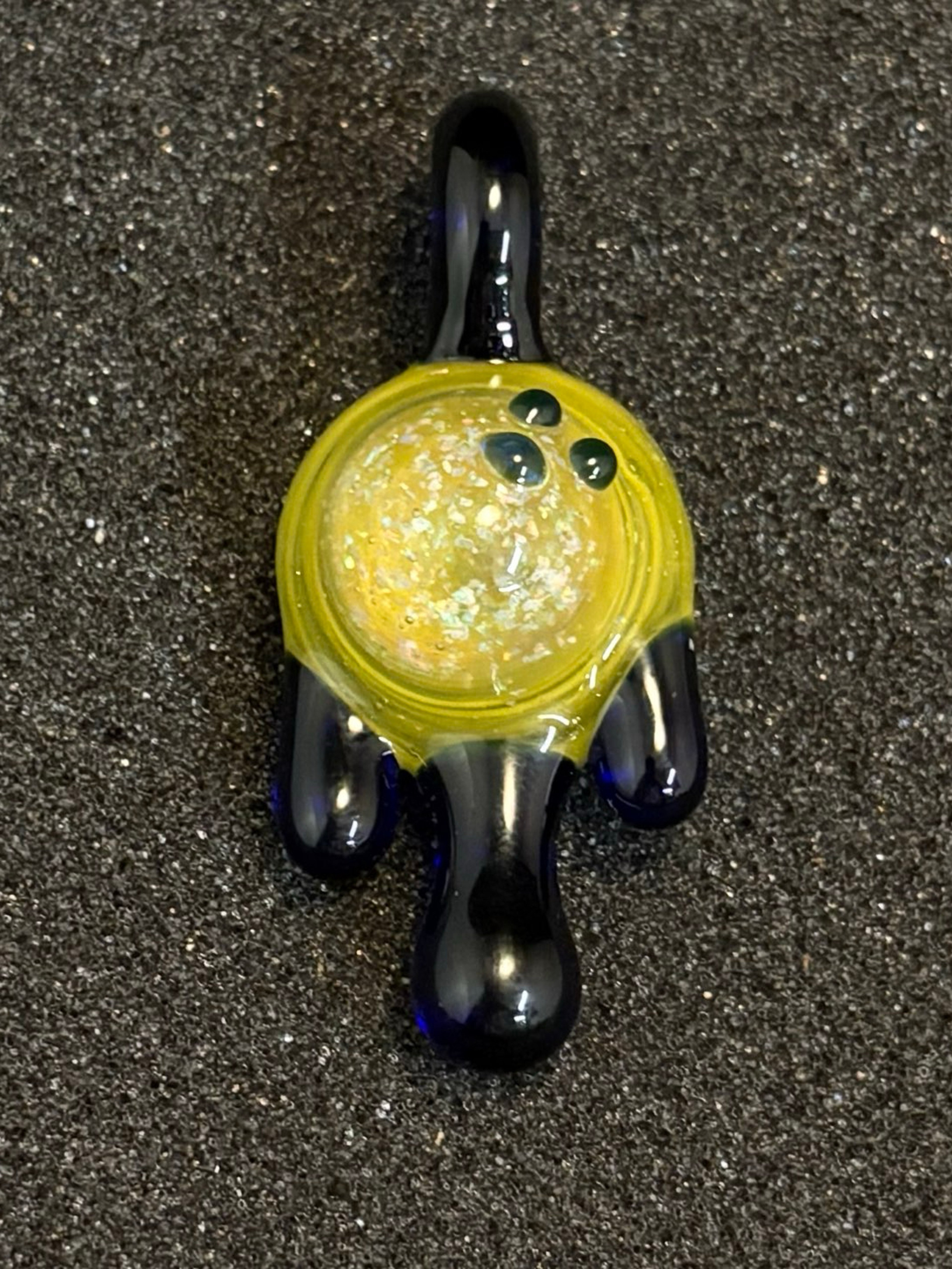 Preview pic of Yellow and Blue Dichro Drip Pendant