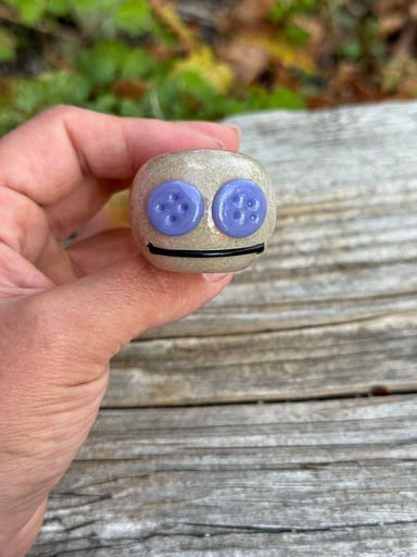 Preview pic of Ottone Glass Fumed Button eye spoons