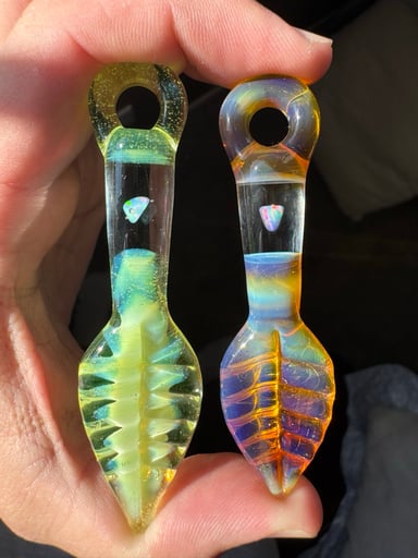 Preview pic of Opal Leaf Pendants