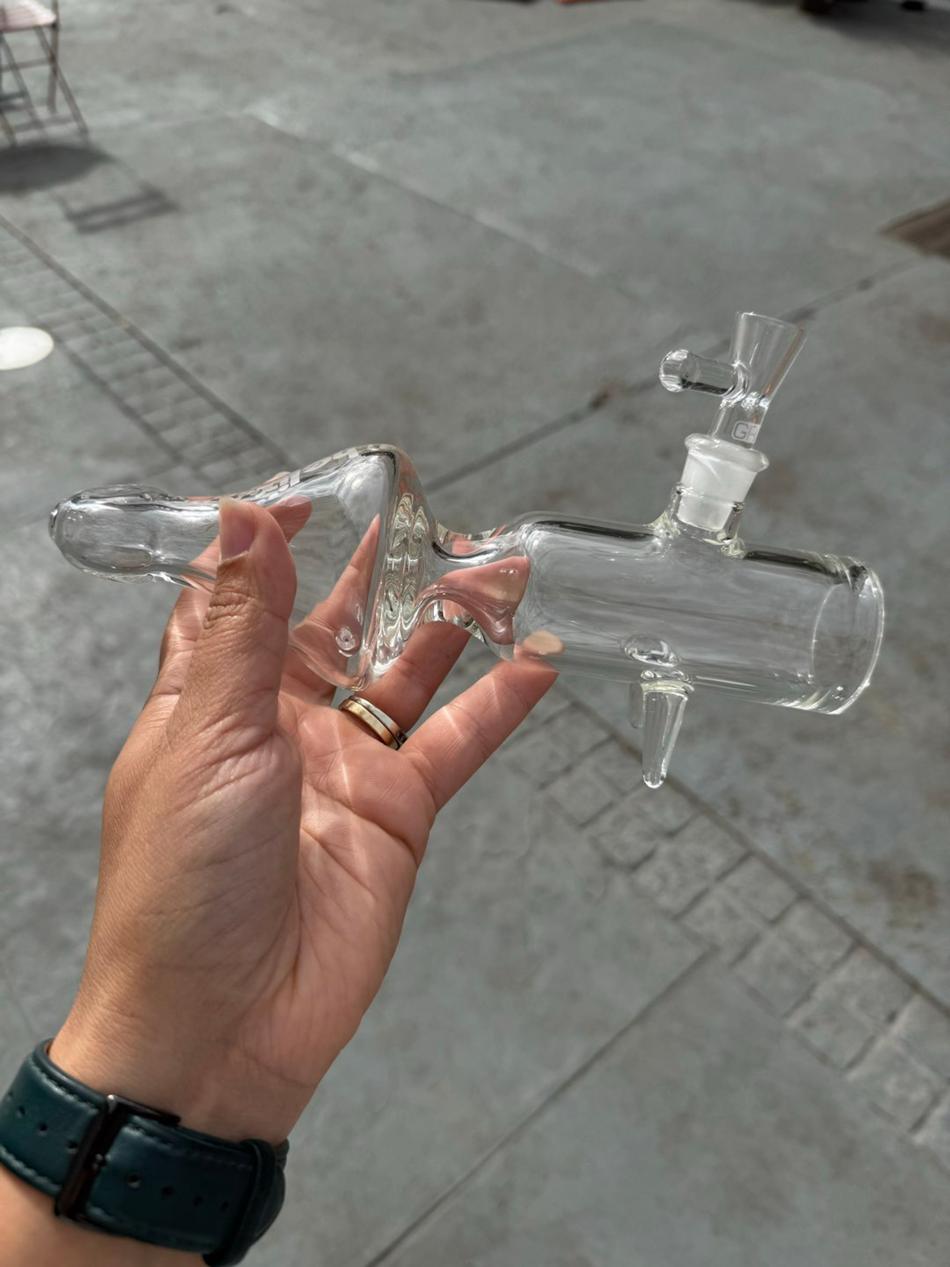 Preview pic of RARE - Grav Labs Helix 🌪️ 9” 14mm Glass on Glass Steamroller- White Label
