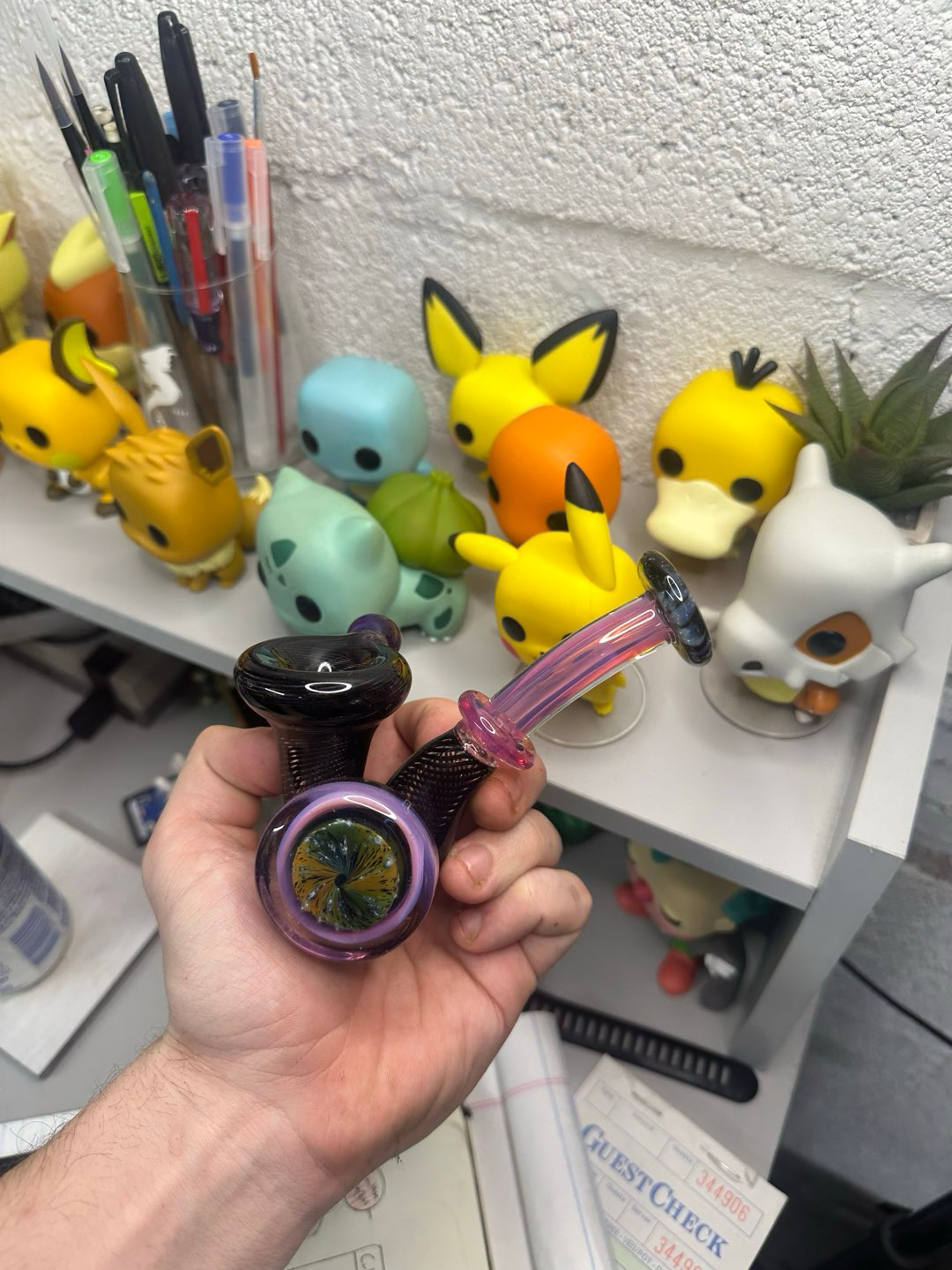 Preview pic of Uv Linetube Sherlock with gold and silver fumed accents and ornaments