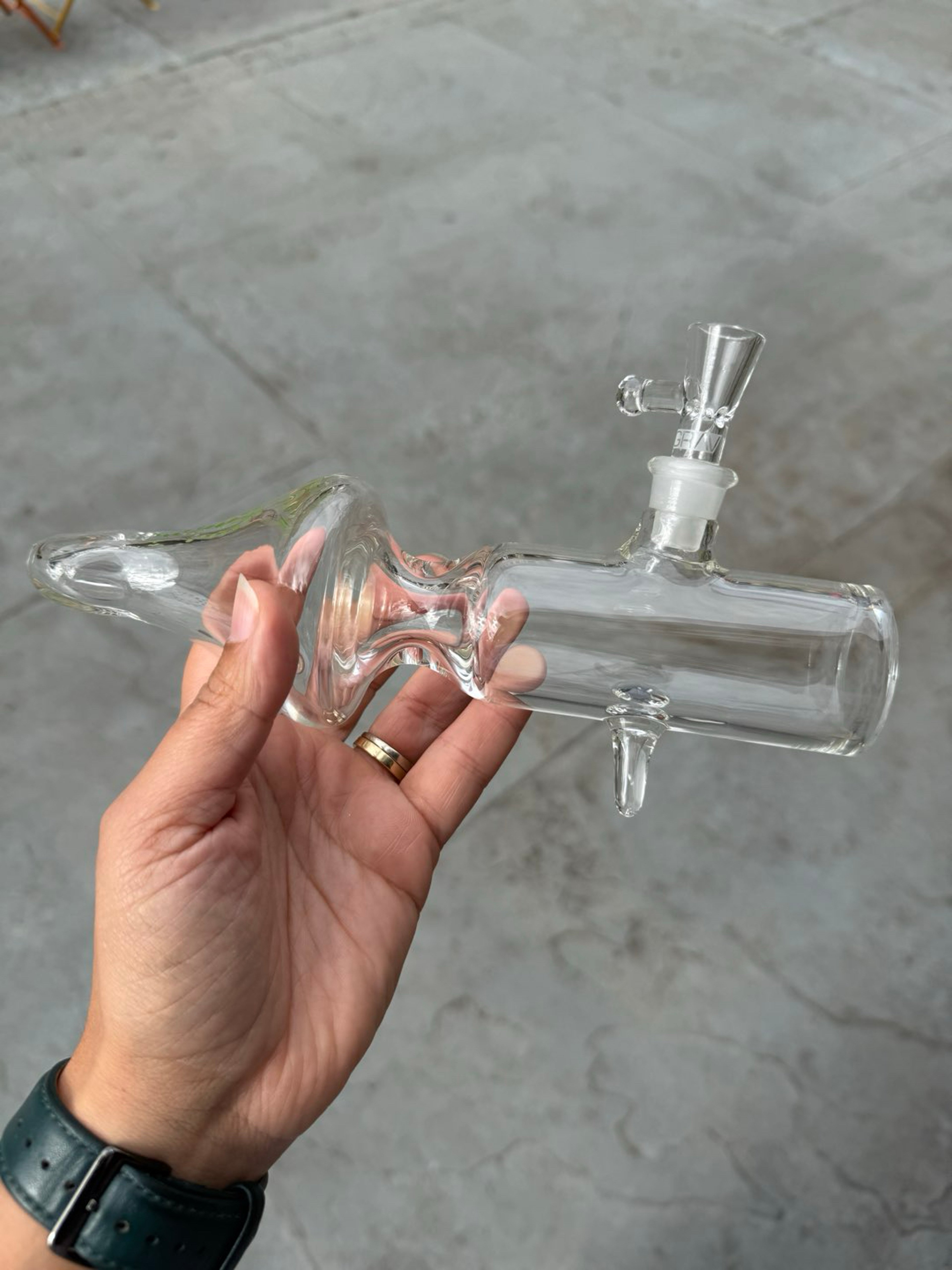 Preview pic of RARE- Grav Labs Helix 🌪️ Glass on Glass 14mm Steamroller- Green Label