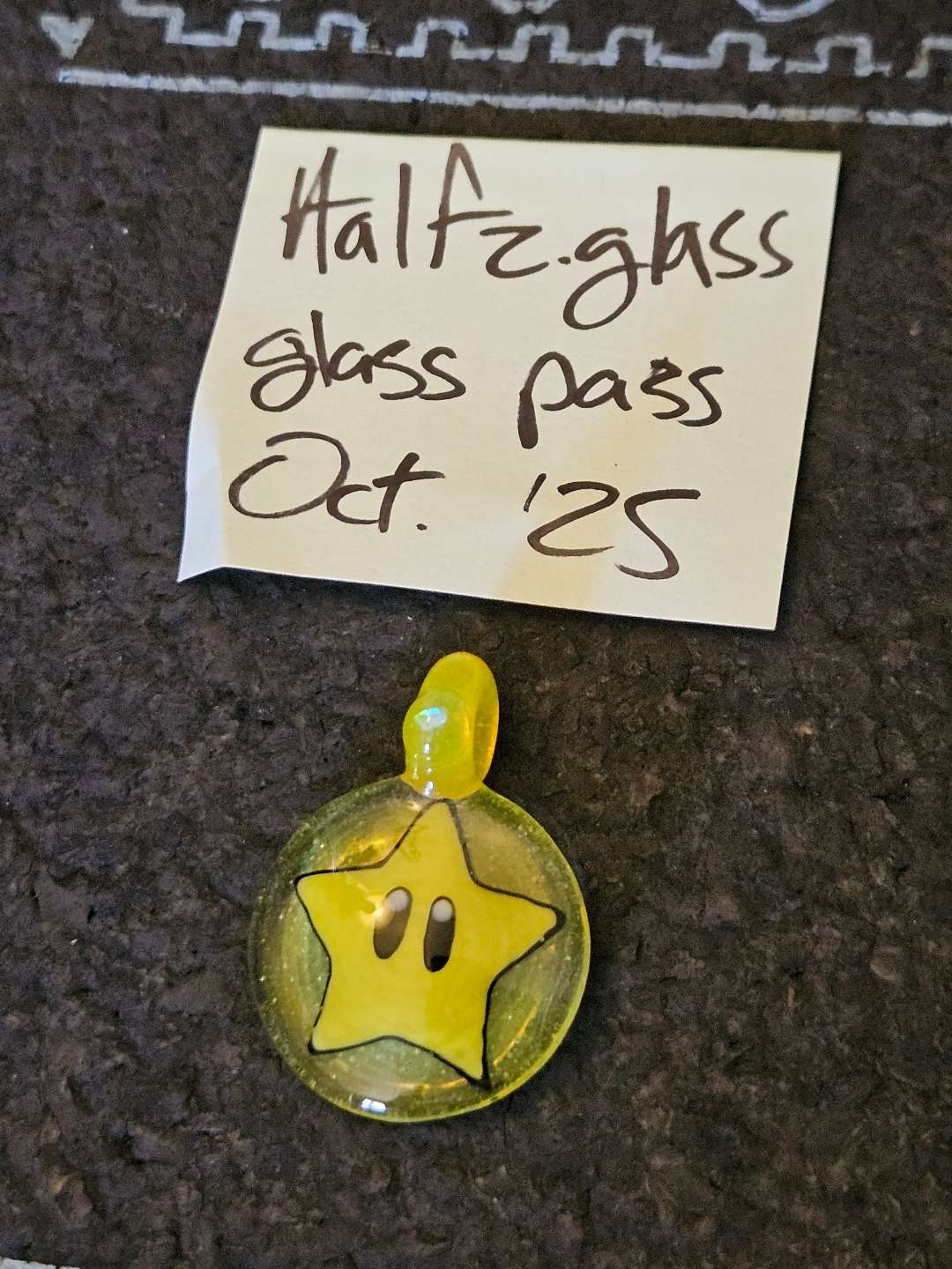 Preview pic of Avi glass Mario Super Star in OG Lemon Drop (UV)