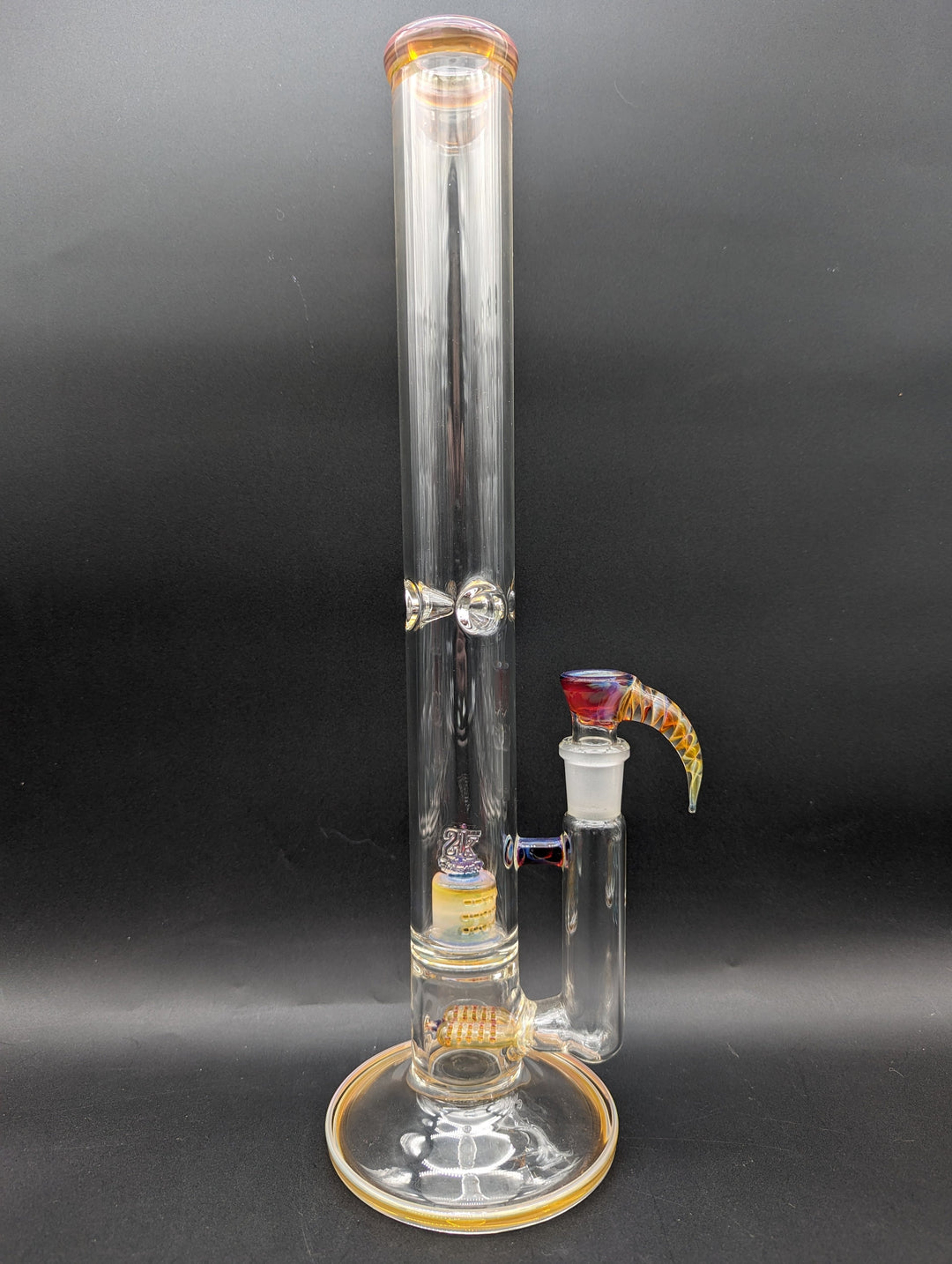 2K GLASS DUAL GRIDLINE TO 180 GRID CAP BONG image 0