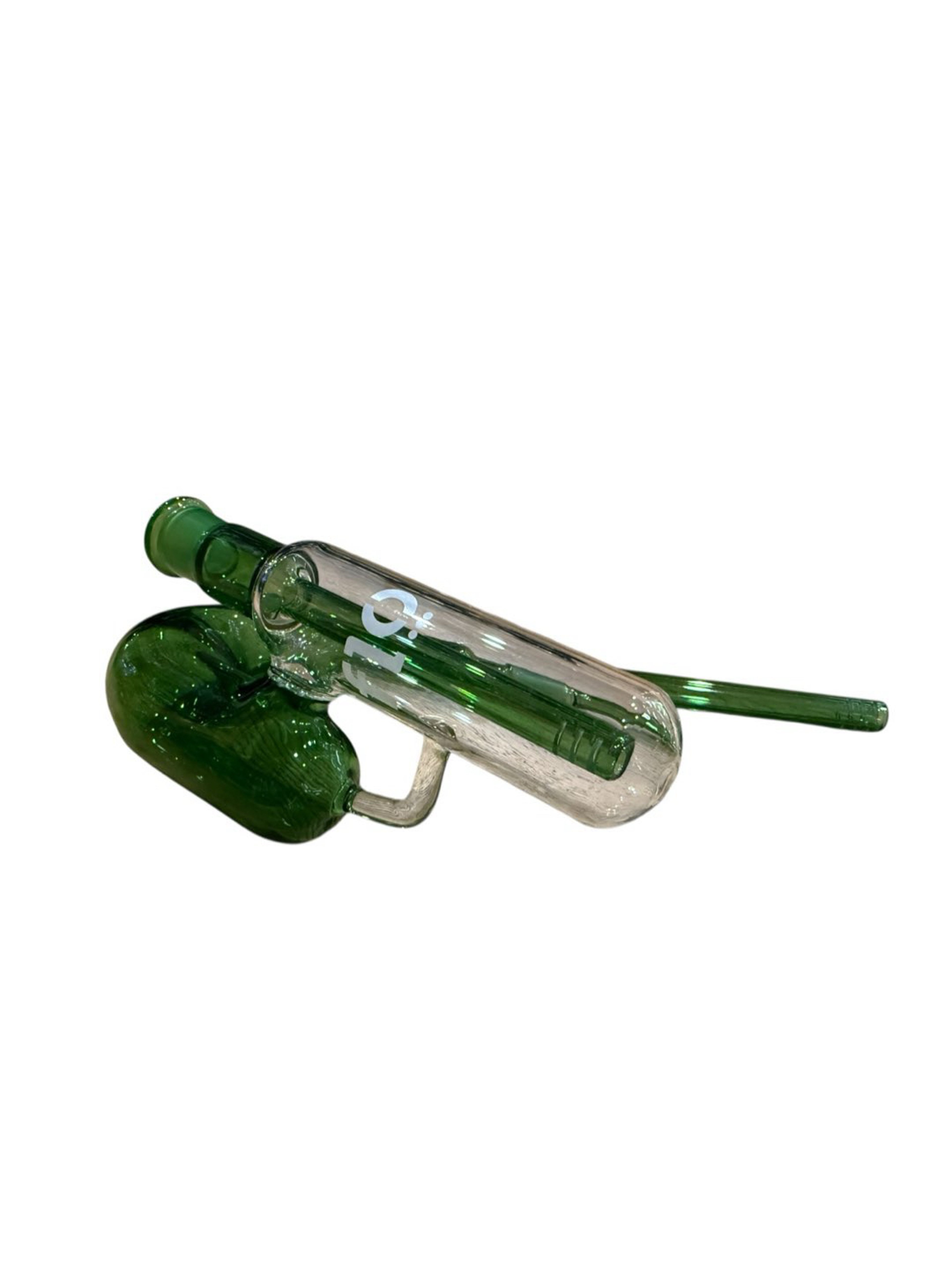 FLO Ashcatcher with downstem attached - Green (white label) image 0