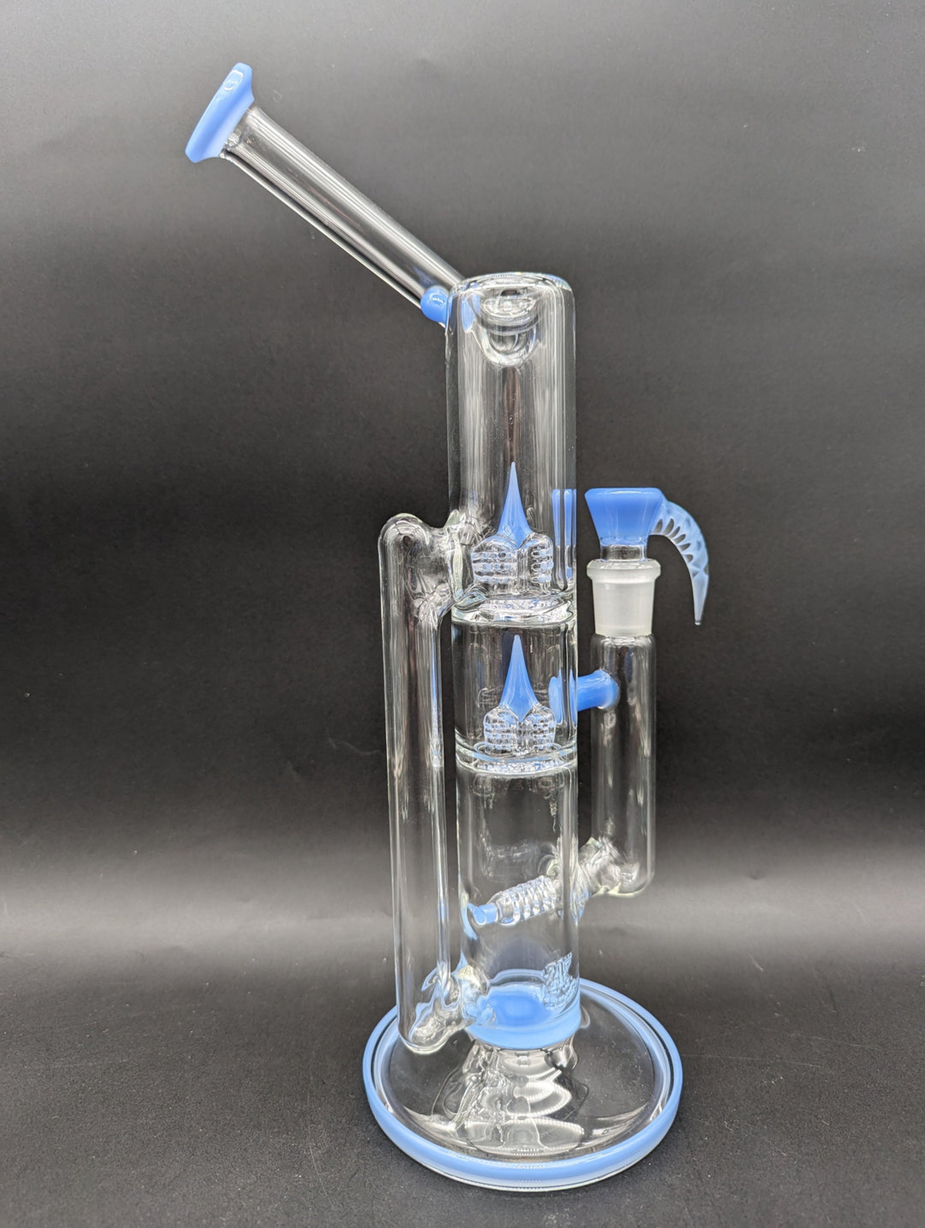 Preview pic of 2K GLASS 14" SIDECAR TREECYCLER BONG