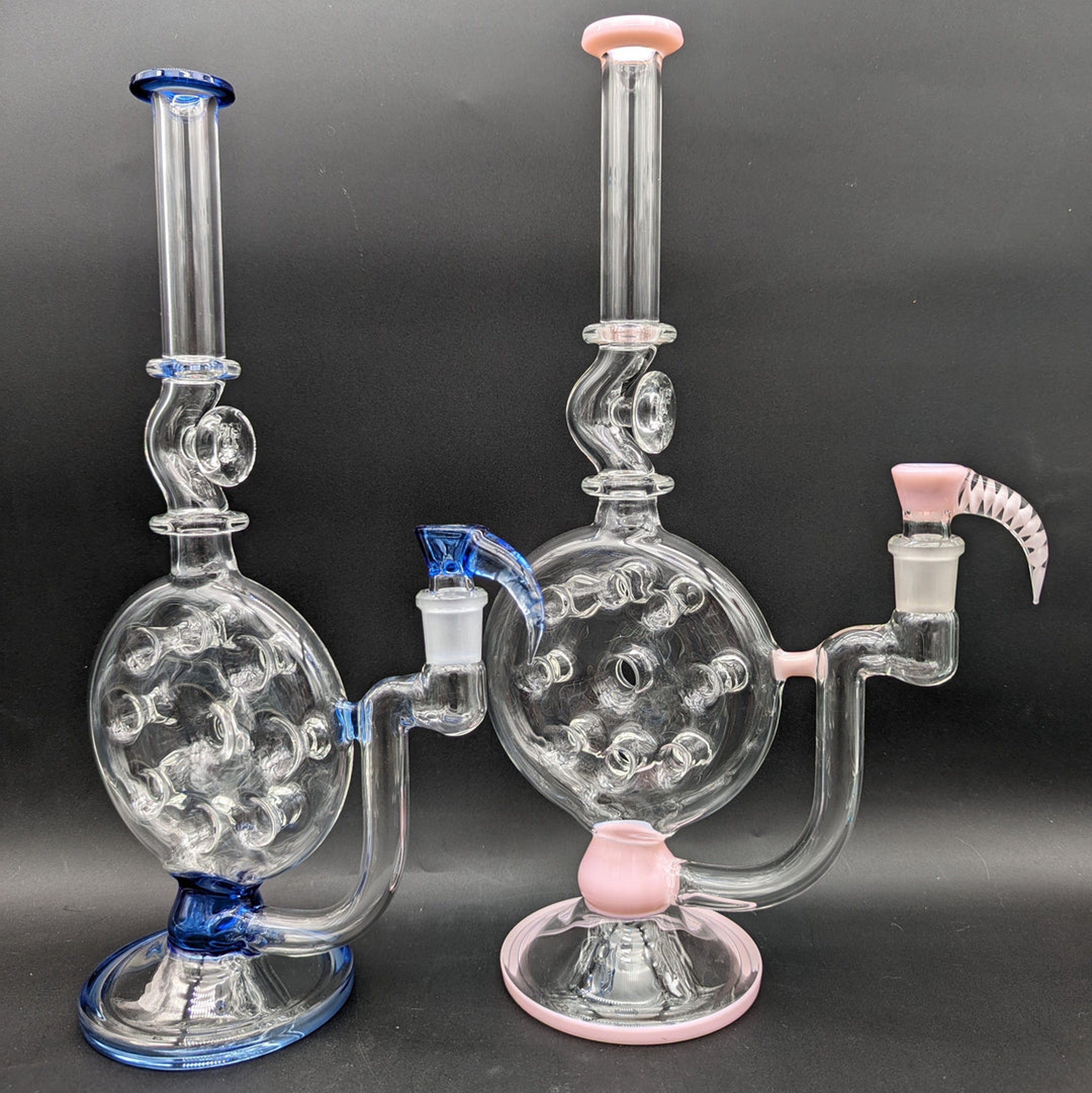 2K GLASS SWISS PERC STRAIGHT TUBE BONG image 0
