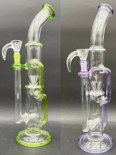 Preview pic of GREEK GLASS 16.5" RECYCLER 2.0 BONG